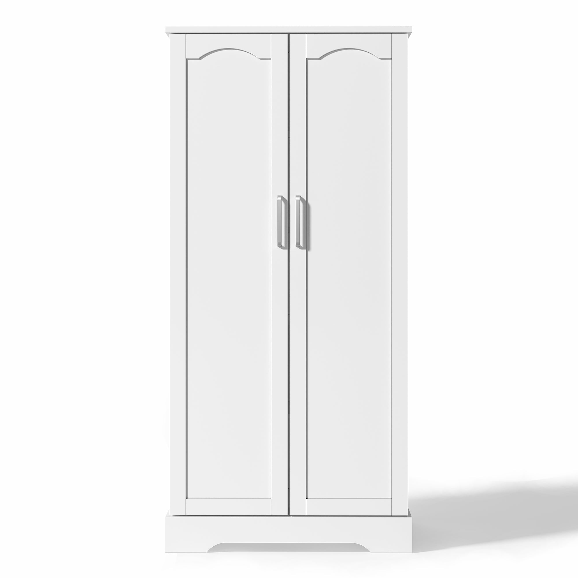 Logidon 60x35x128cm witte keukenkast LED-sensorlicht verstelbare planken