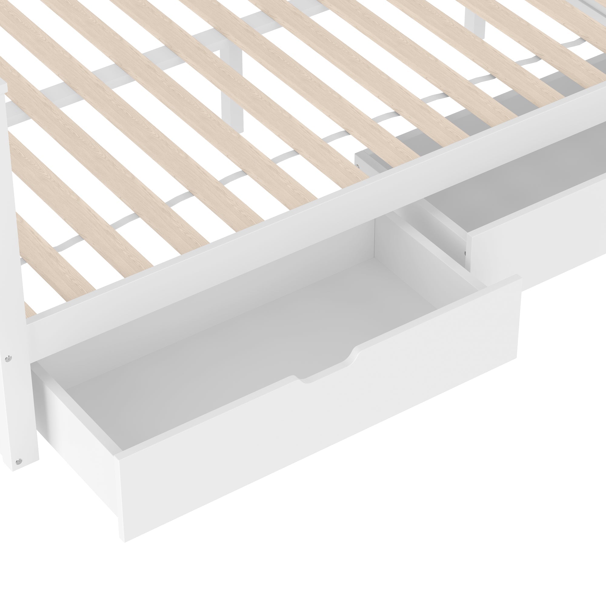 Logidon stapelbed 90x200 ruim 140x200 met opbergruimte wit