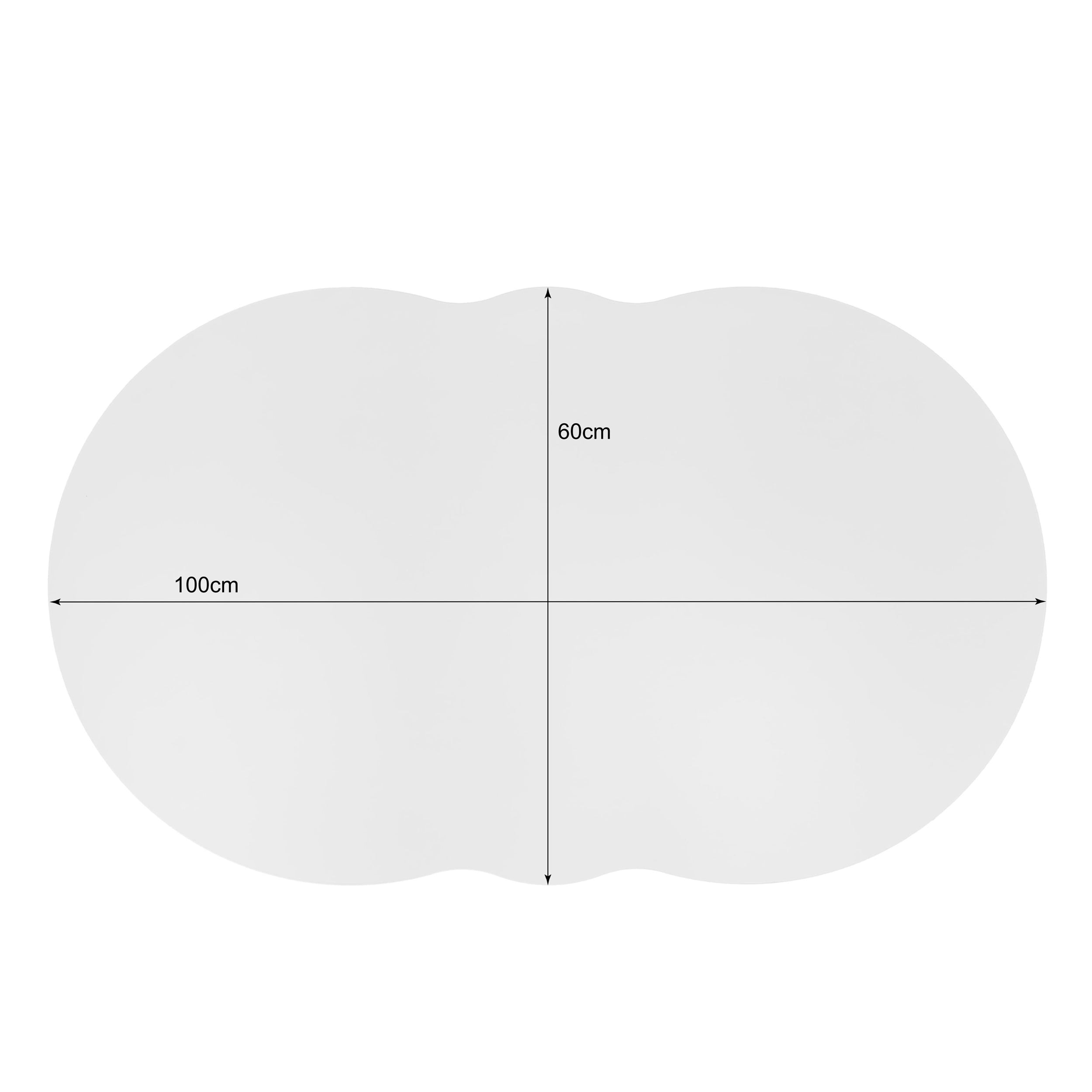 Logidon wolkvormige salontafel wit met lades en plank