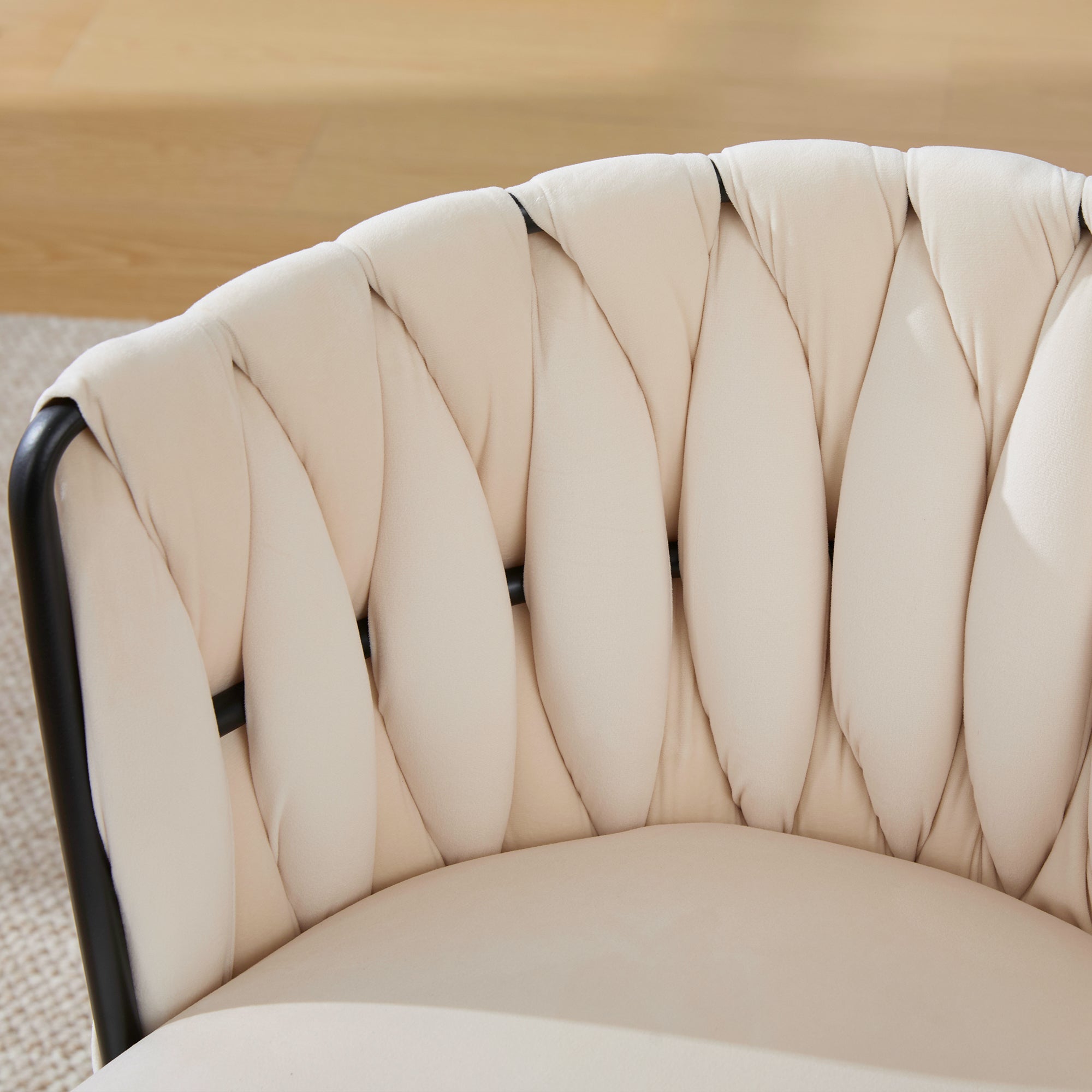 Logidon velours fauteuils met 180 graden draaifunctie, set van 2 Ivoor