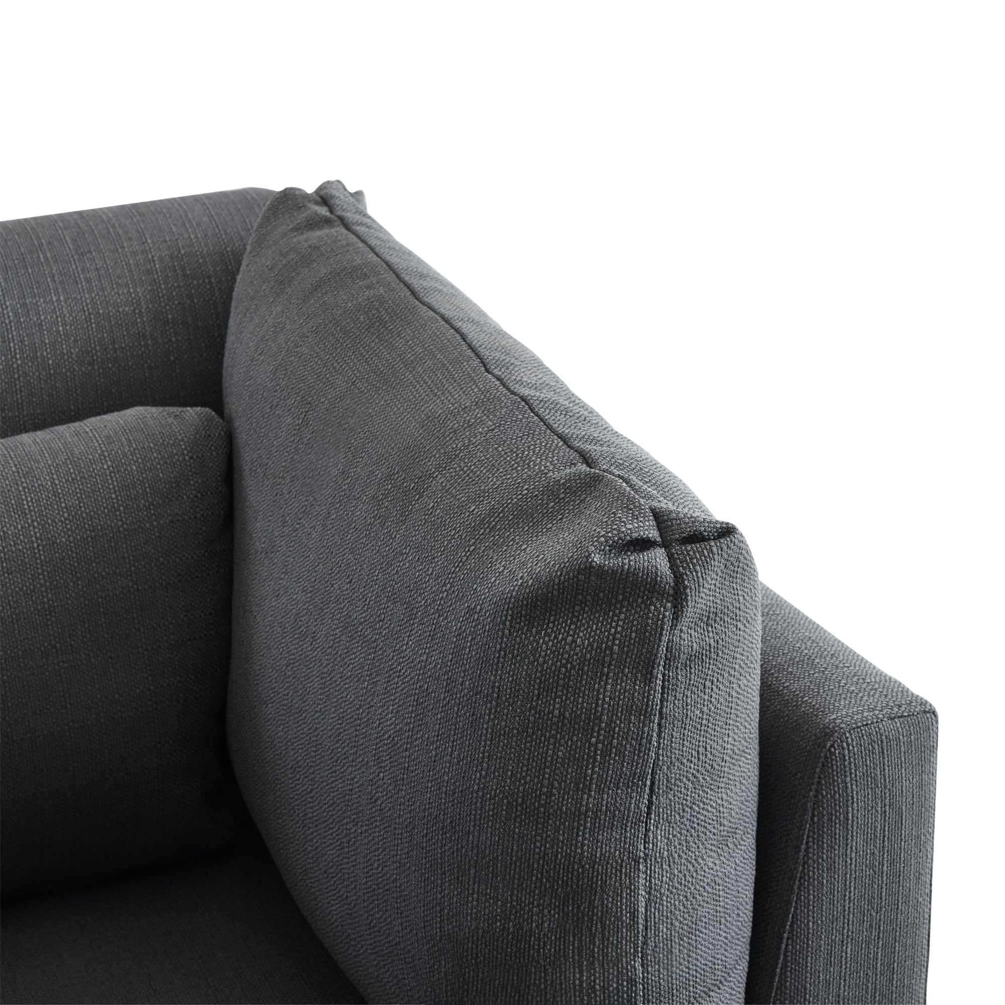 Logidon Modern Design Bank Hoekbank met Voetenbank Grijs 220 cm
