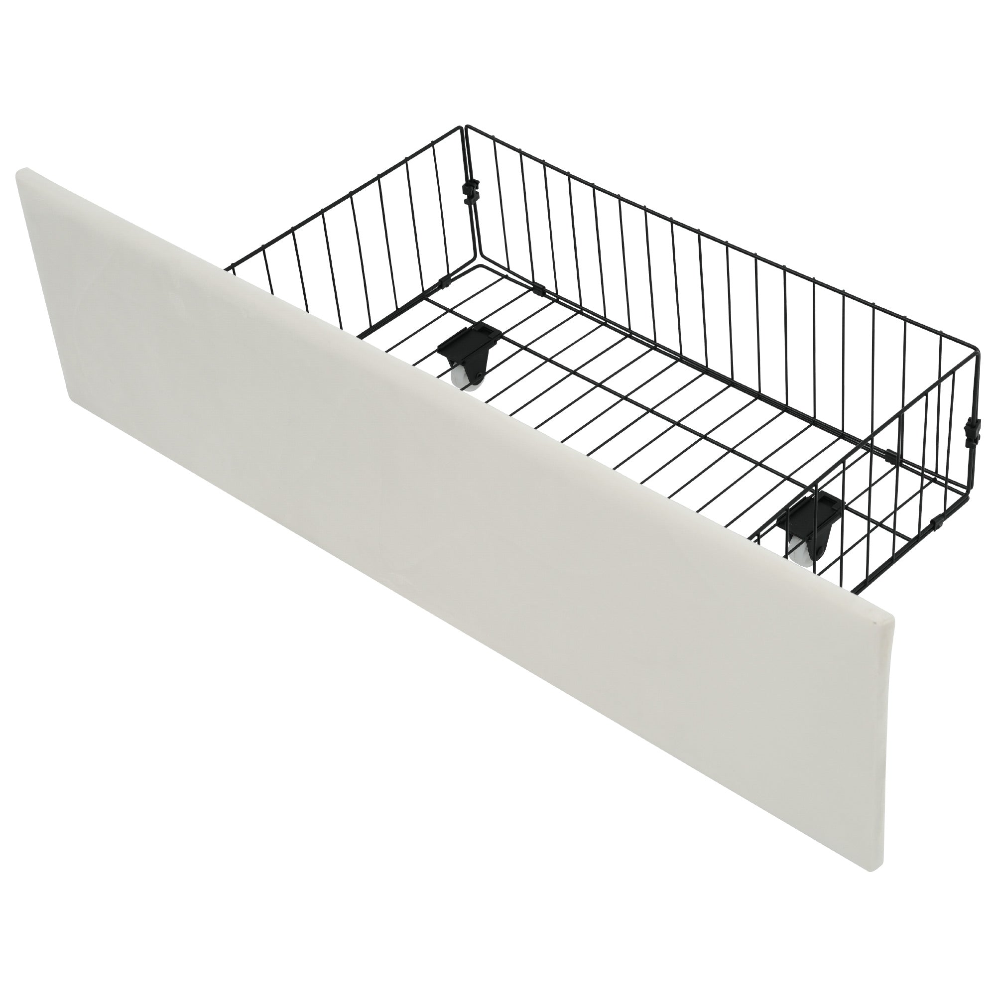 Logidon upholstered bed 90x200 USB C charging function LED white velvet drawers