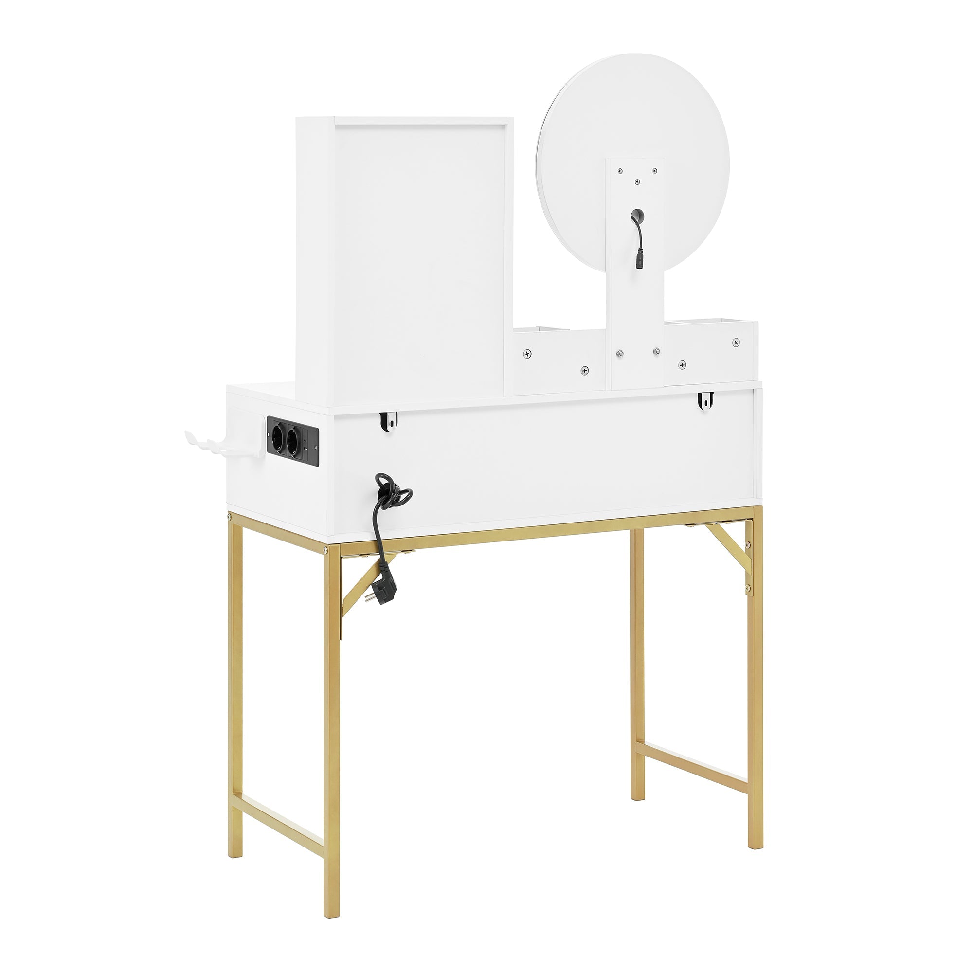 Logidon kaptafel met dimbare LED verlichting wit 80x40x134 cm