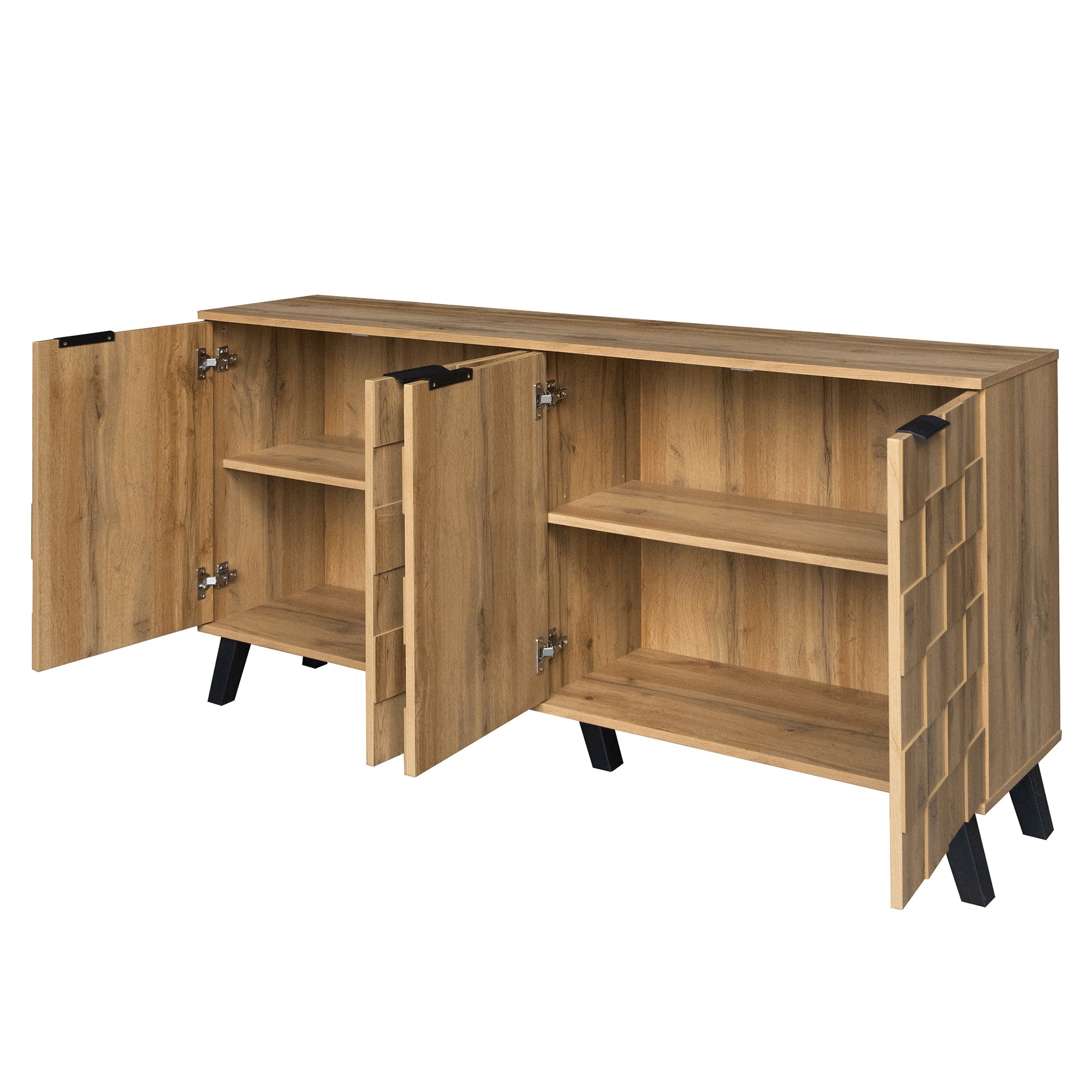 Logidon Modern dressoir vier deuren 160,5 x 35,5 x 78 cm
