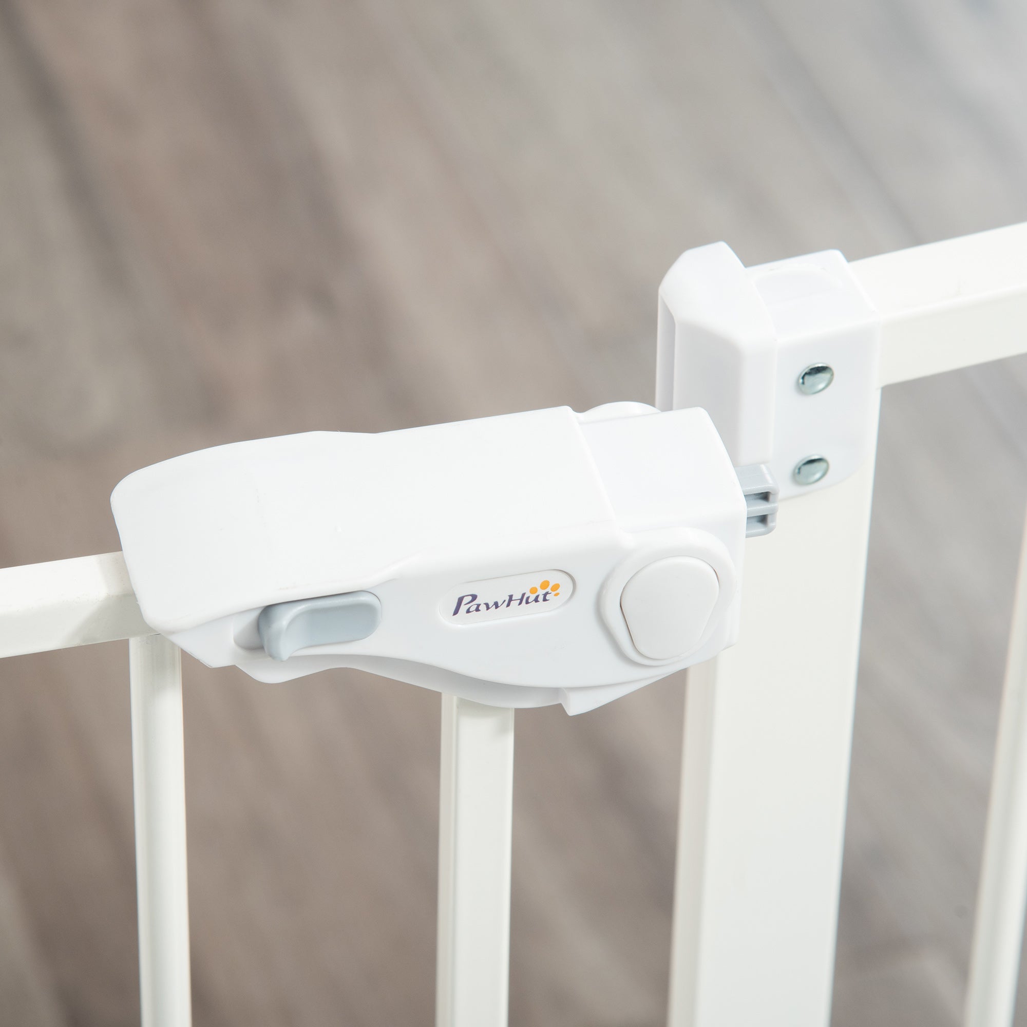 Logidon PawHut deurveiligheidshek automatisch sluitend 74-80 cm wit