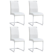 Logidon moderne eetkamerstoelen set van 4 hoge rugleuning wit