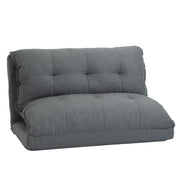 Logidon 2-in-1 Vloerstoel Verstelbare Rugleuning Grijs 100x71x54
