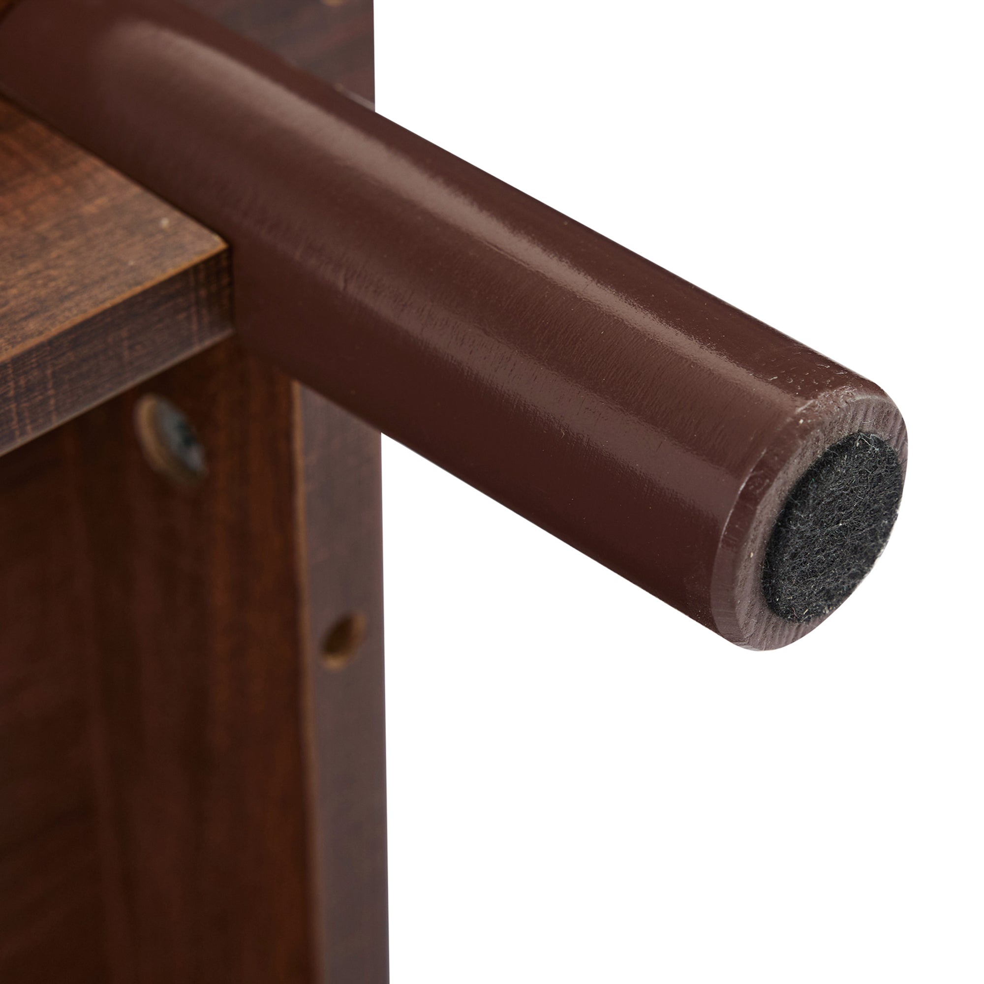 Logidon TV cabinet 180 cm dark wood look rattan doors cable management