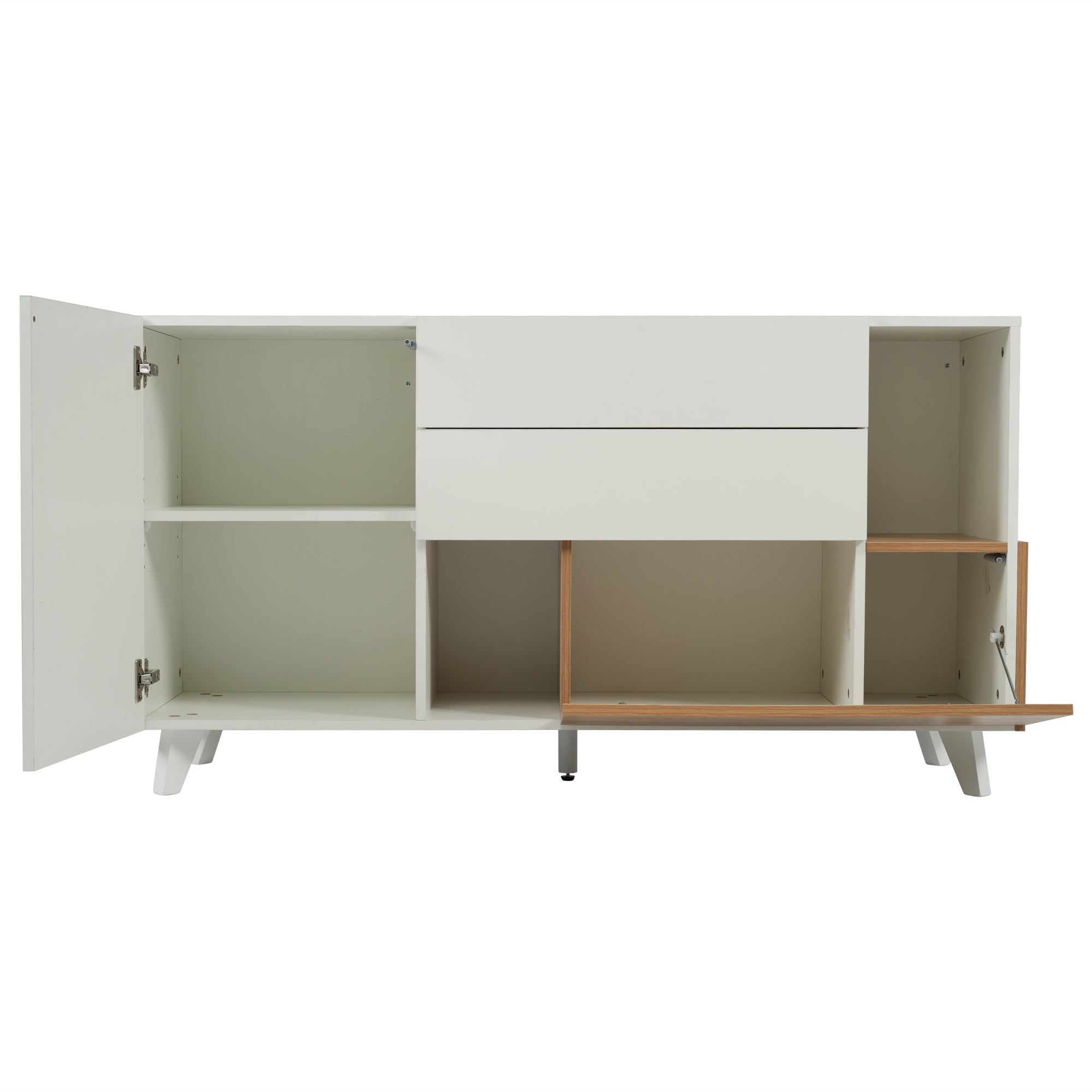 Logidon dressoir hoogglans wit 130x40x70 cm met opbergruimte