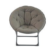 Logidon Opvouwbare Schapenwolsaus Tafelstoel Grijs 80 x 80 cm