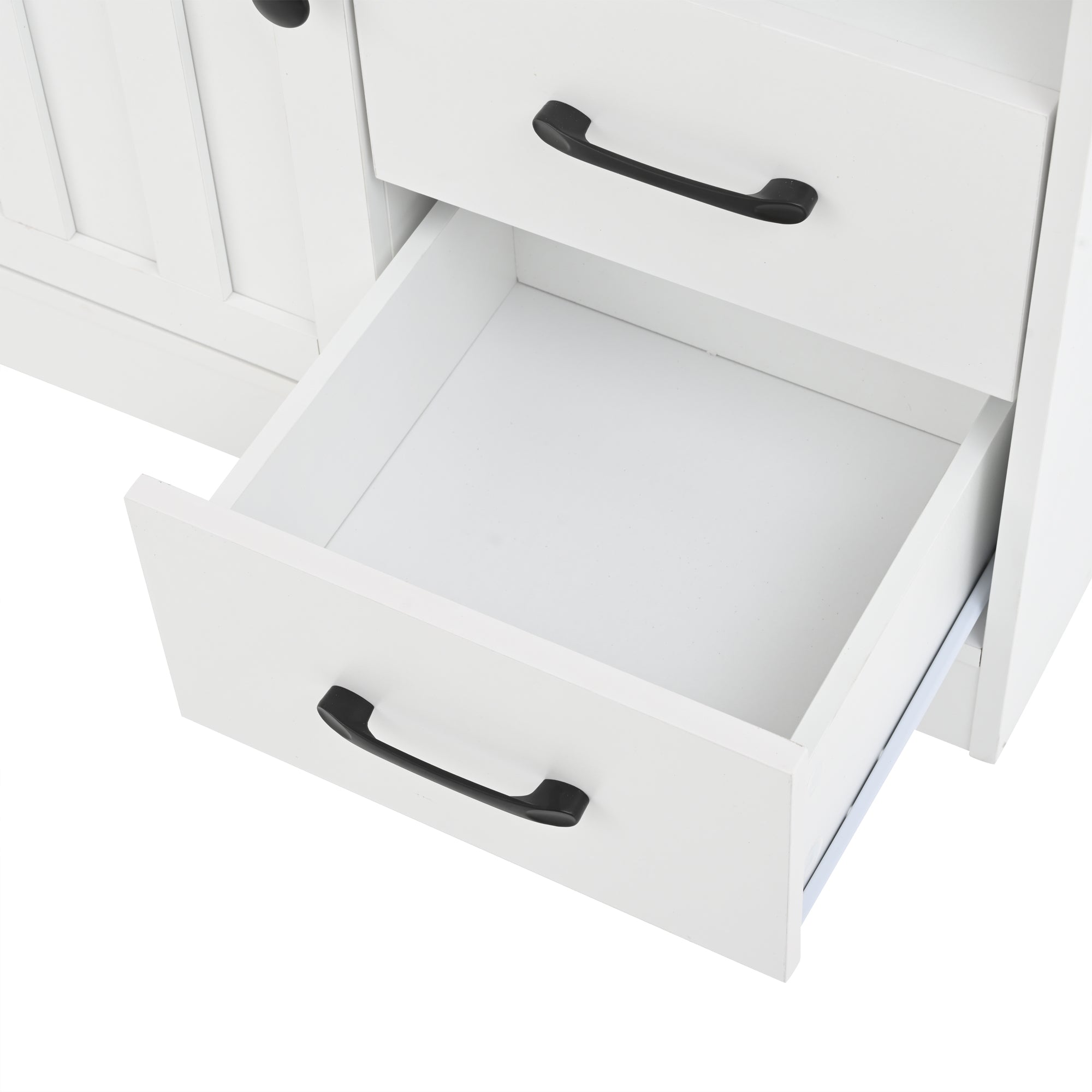 Logidon corner cabinet white 104x35x155 cm display cabinet 3 doors 2 drawers