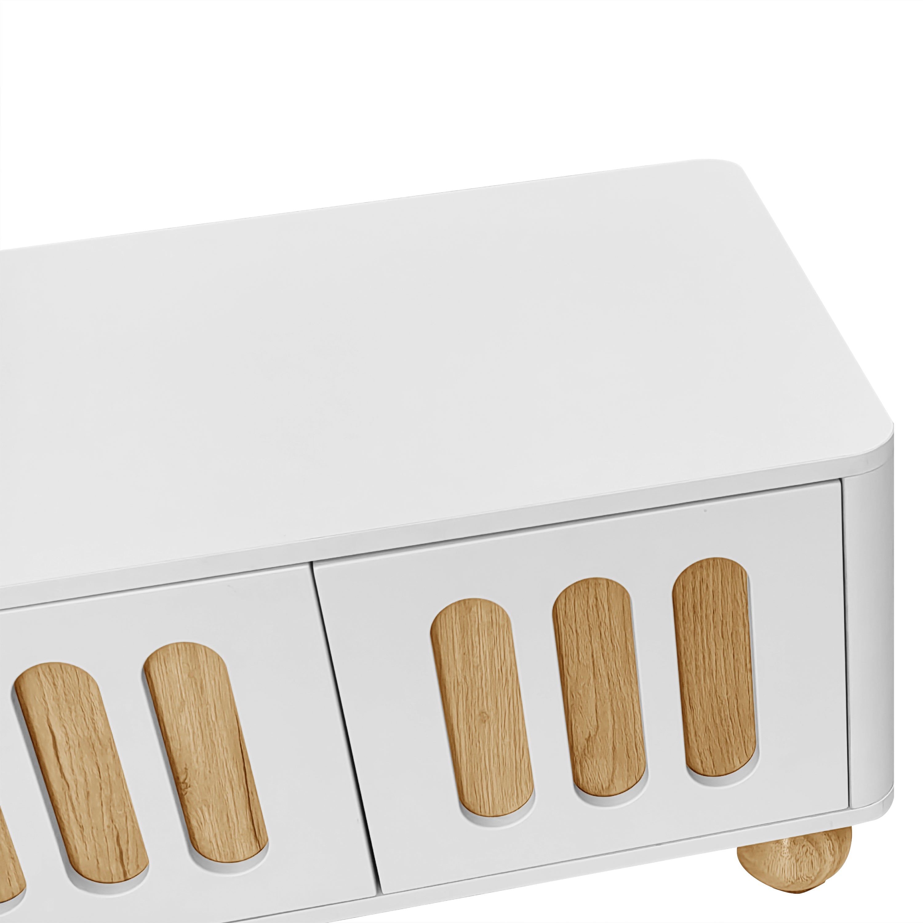 Logidon Moderne Salontafel 105x50x40 Cm Wit Houtlook LED Verlichting