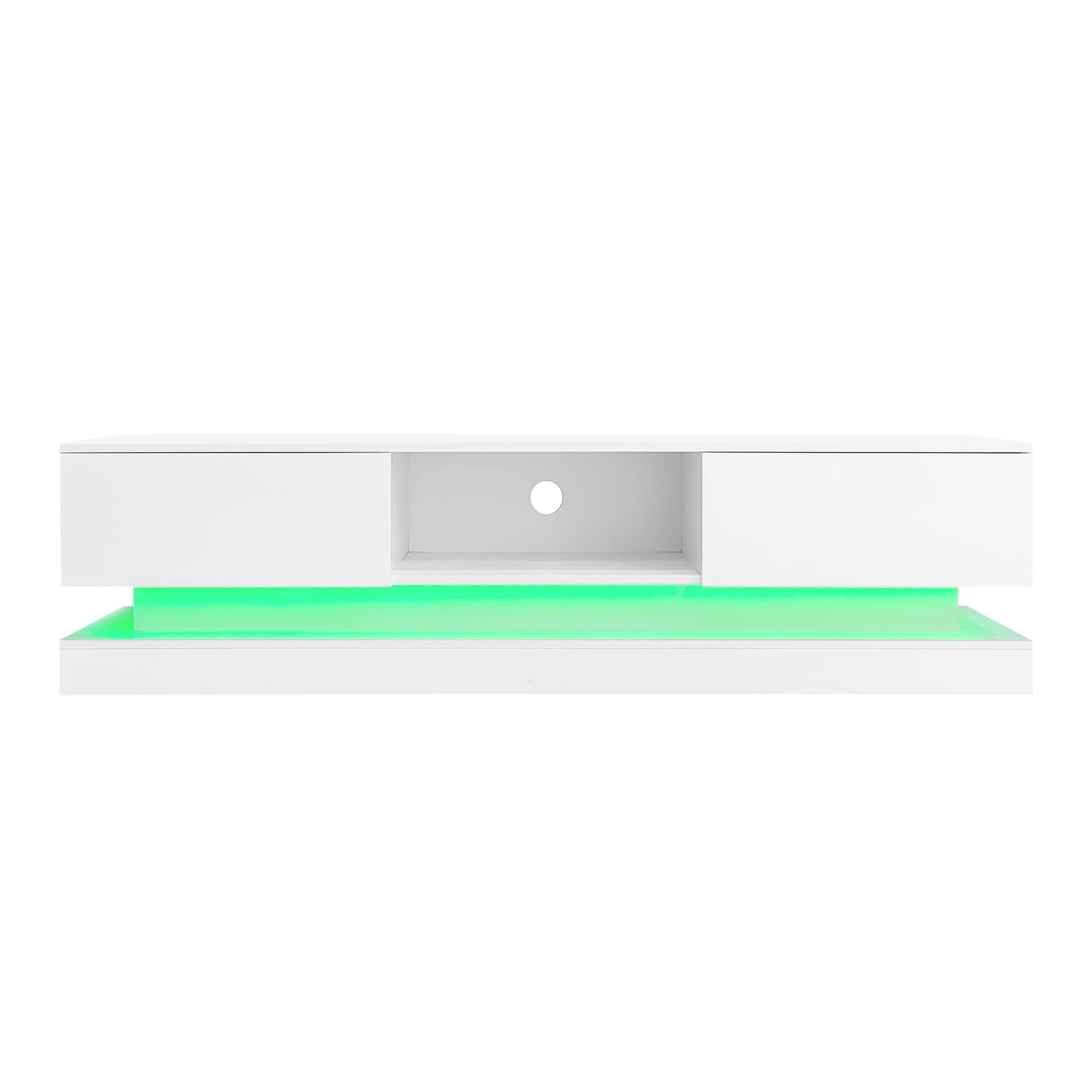 Logidon wit TV-meubel 160 cm met LED-verlichting app bediening