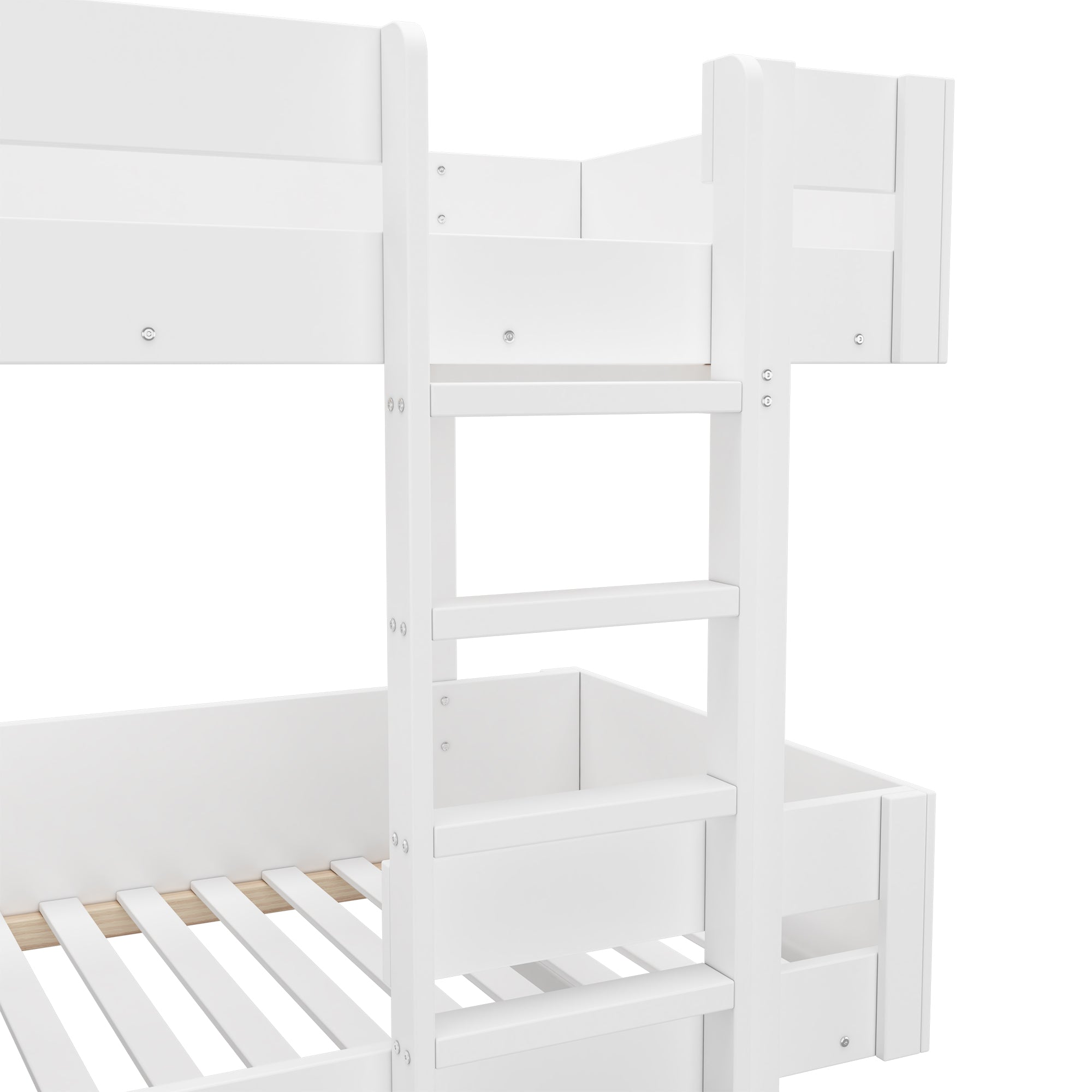 Logidon Kinderstapelbed met trap Wit 90x200cm