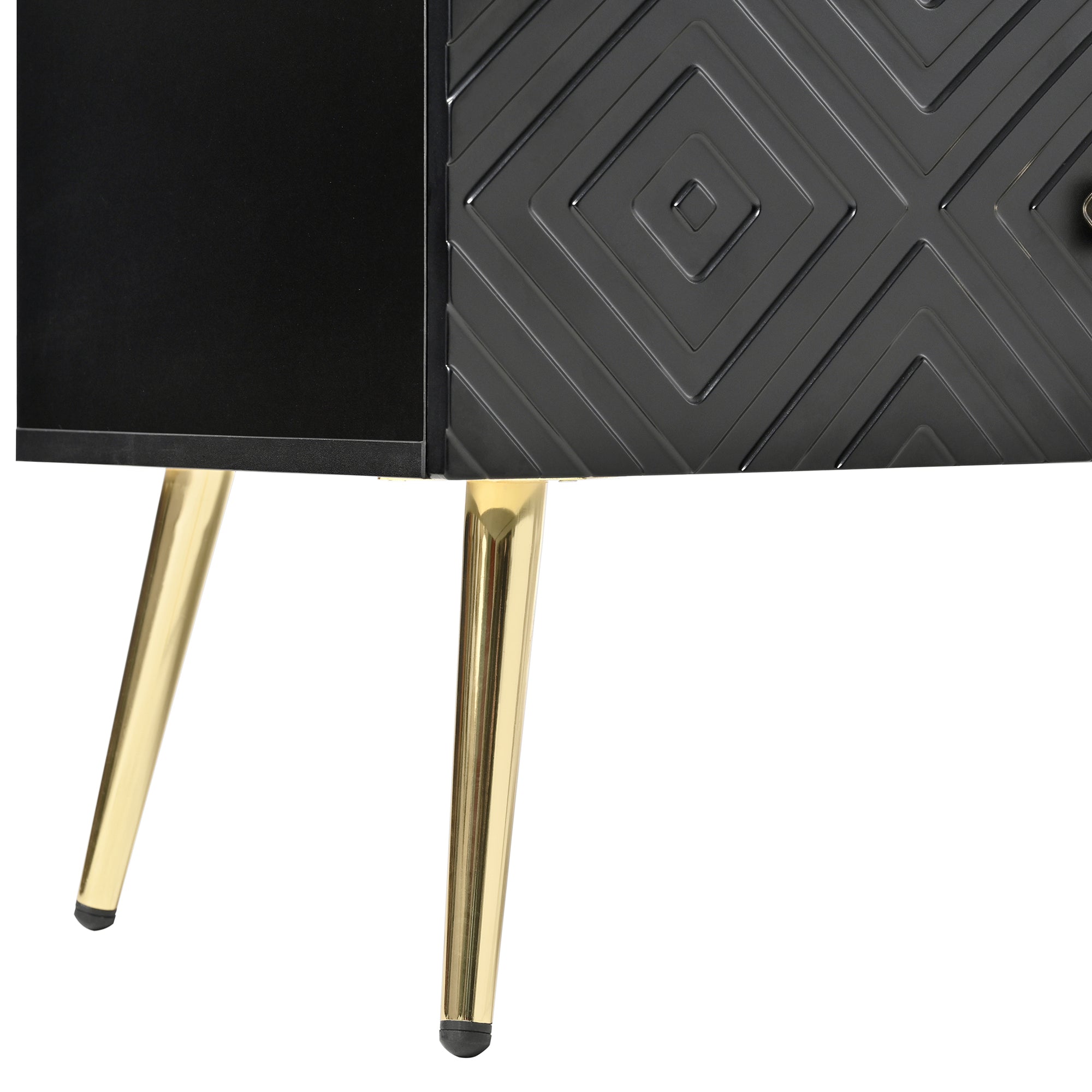 Logidon Ladekast 6 lades zwart goud moderne stijl 120x40x80 cm
