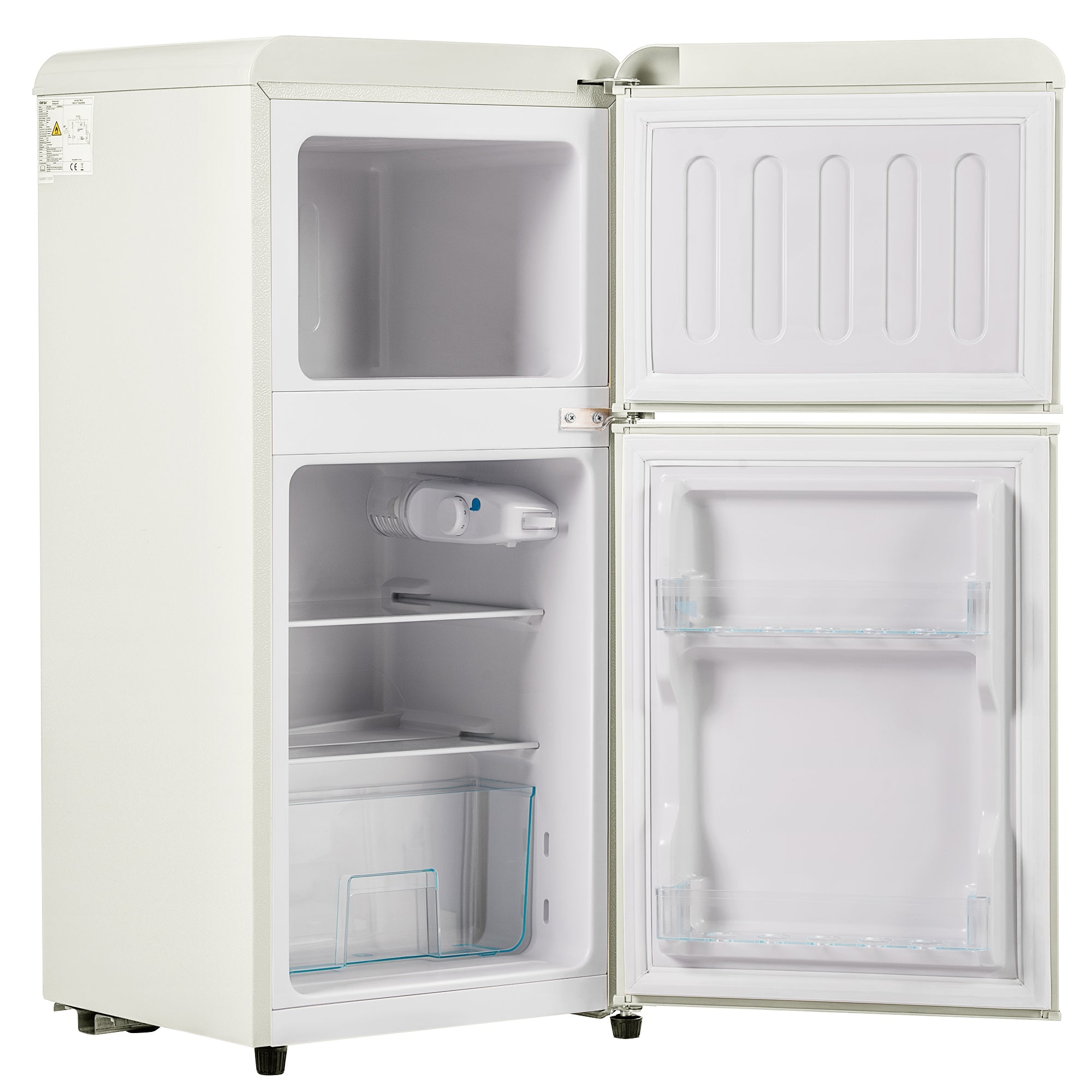 Logidon Retro Koel-vriescombinatie Tweedeurs Crème Wit