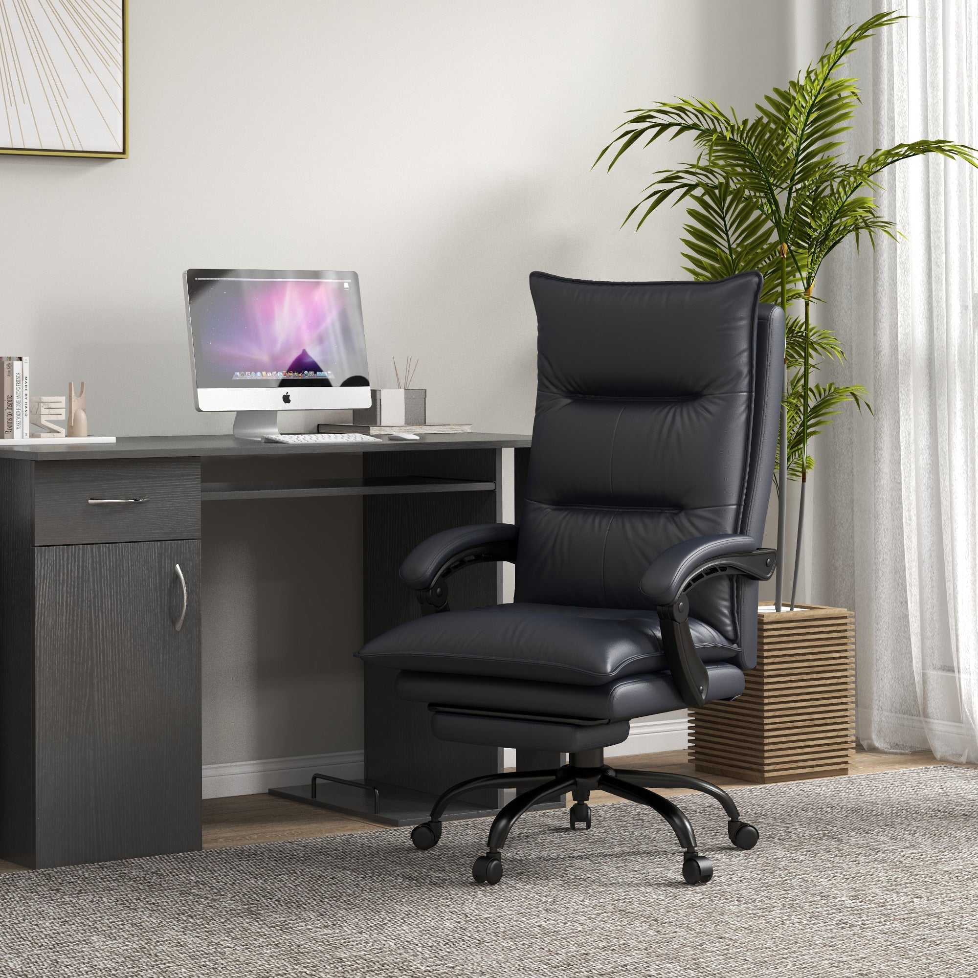 Logidon Vinsetto office chair with massage function dark gray