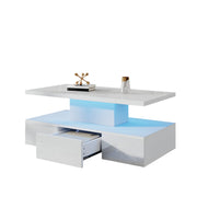 Logidon Salontafel met twee niveaus, witte LED-verlichting