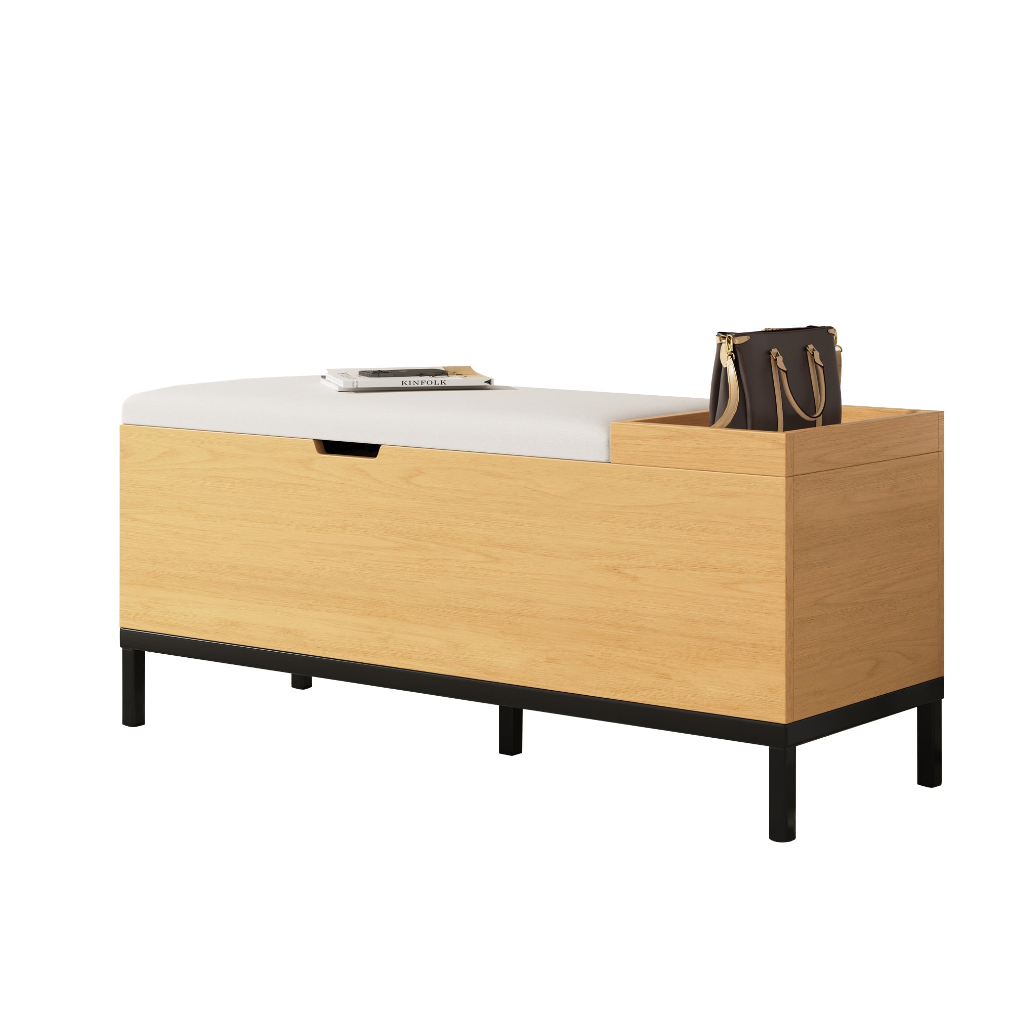 Logidon schoenenbank opbergbank naturel 115 x 40 x 49,5 cm