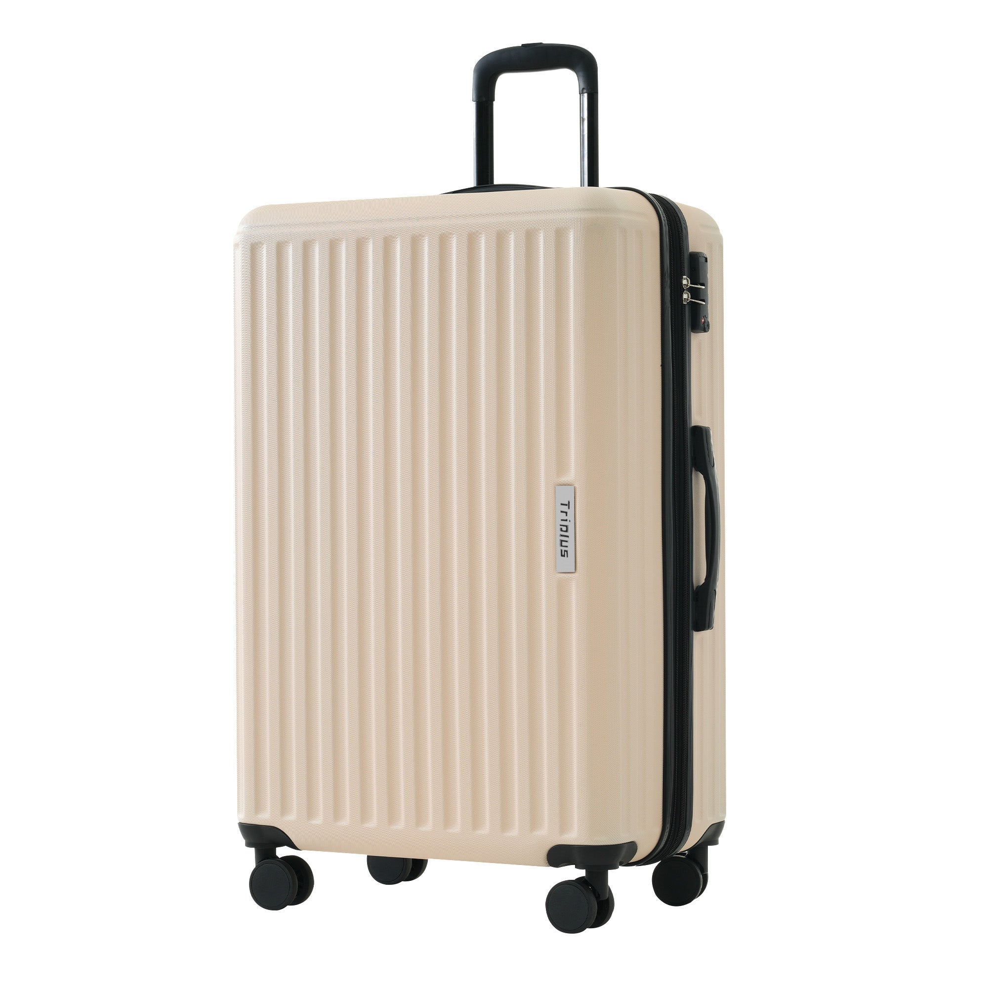 Logidon kofferset S-M-L-XL harde koffer 4 wielen beige