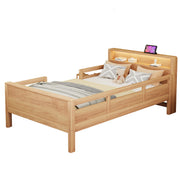 Logidon houten bed 90x200 cm naturel met USB-C stopcontact en LED