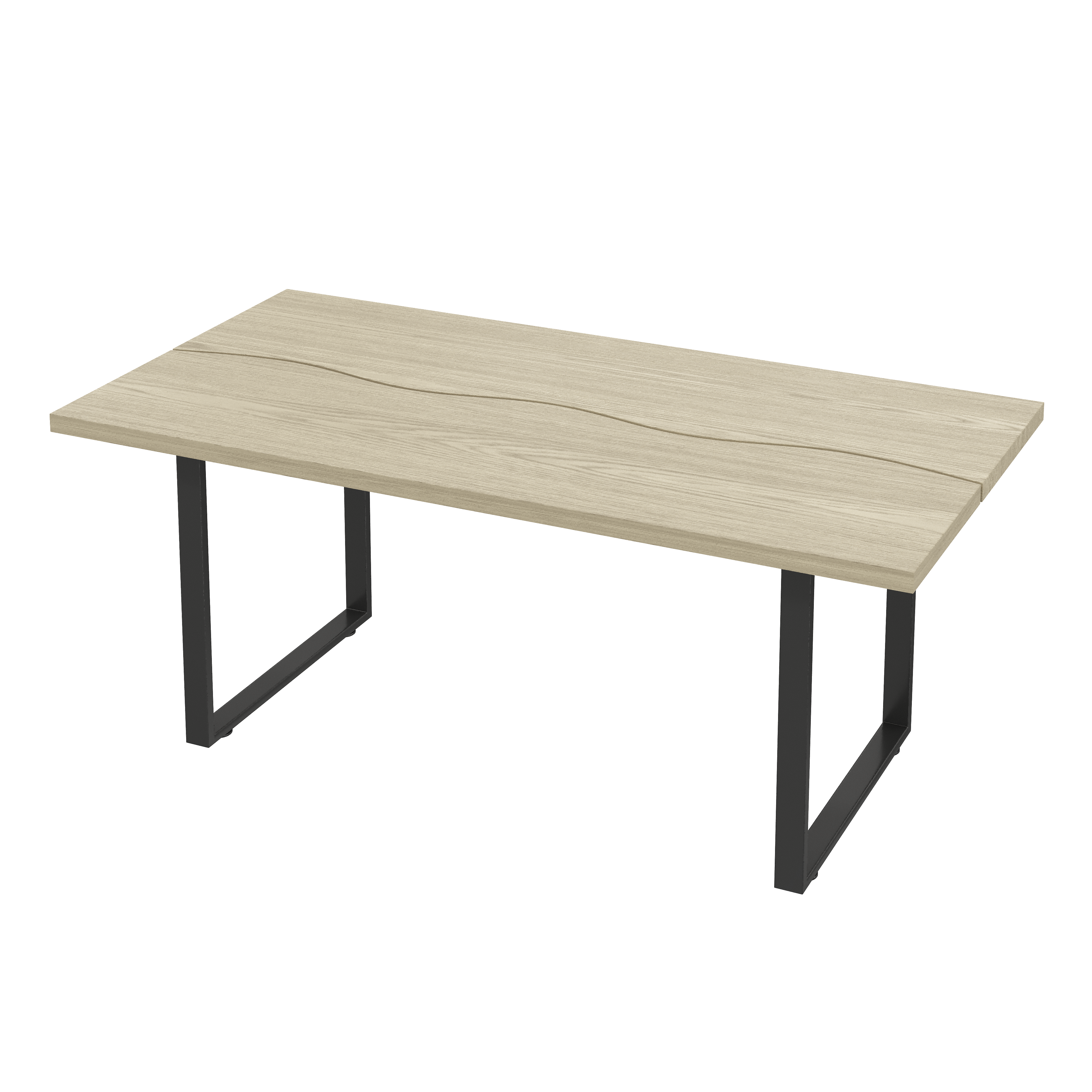 Logidon eettafel 160x80 cm industriële houtlook, metalen frame
