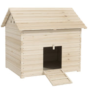 Logidon eendenhuis met kanteldak en oprit naturel hout 100x82,5x91 cm