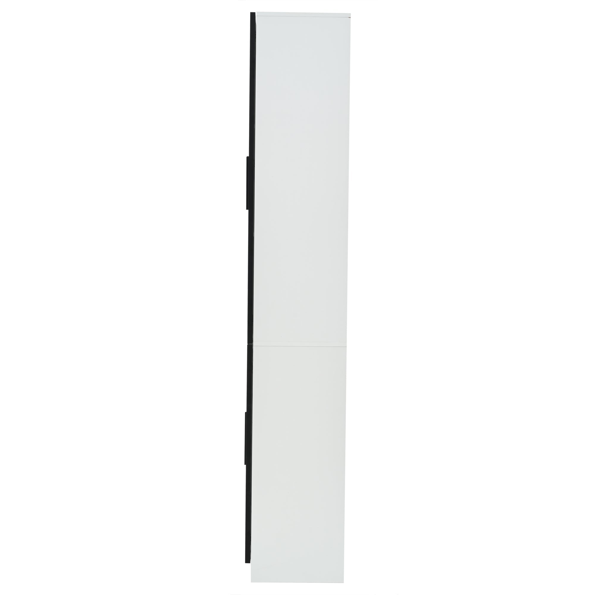 Logidon showcase 80x35x200 white glass doors LED lighting wine rack