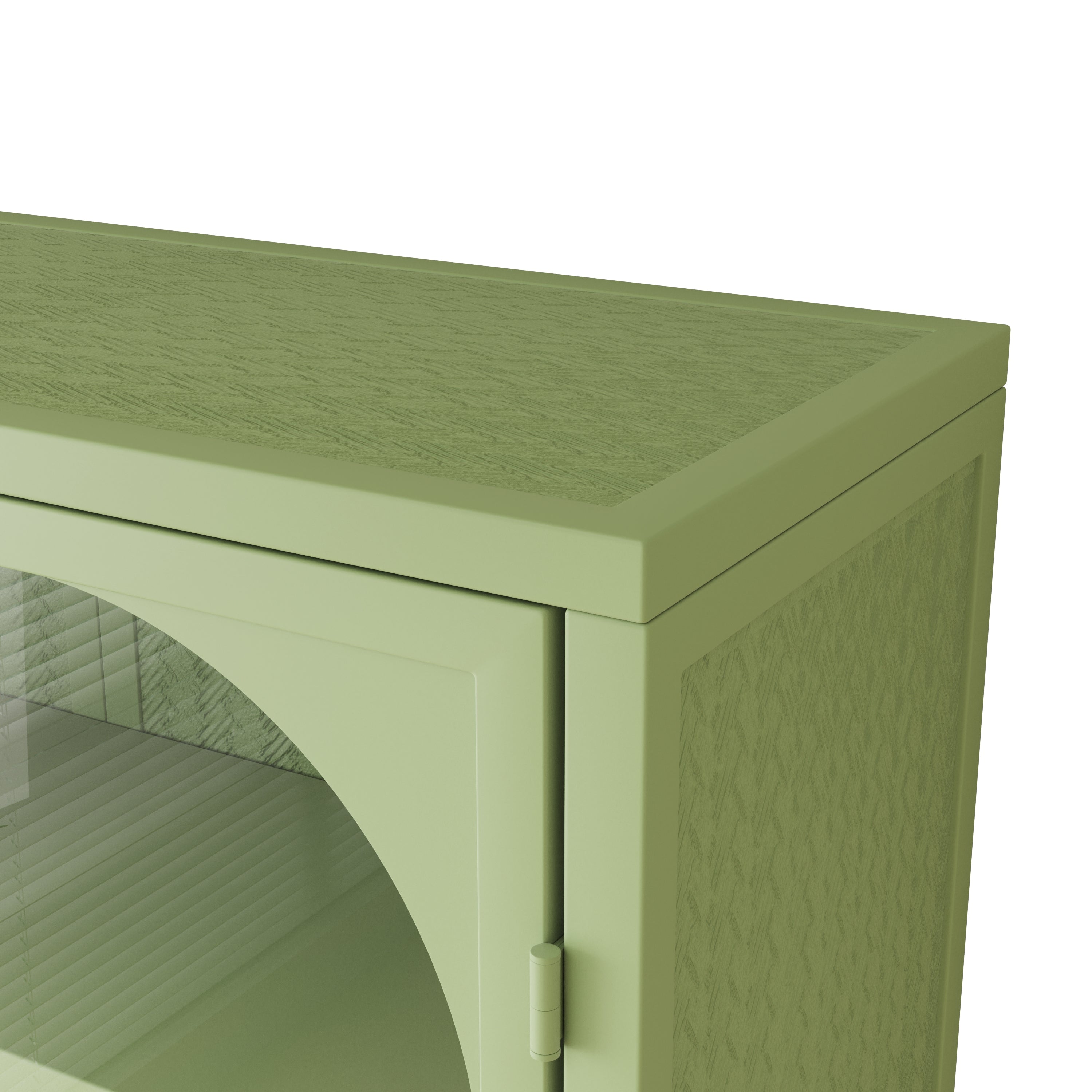 Logidon wanddoos 70 cm groene glazen deuren met drie opbergniveaus