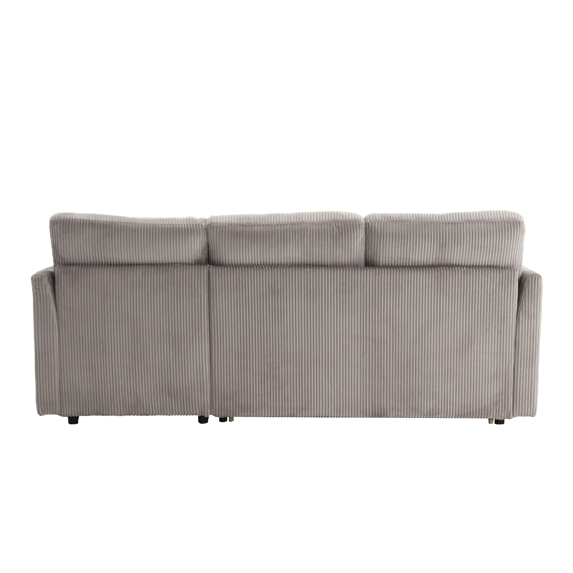 Logidon Modulaire Hoekbank Fluweel Donkergrijs Met Uitschuifbaar Bed