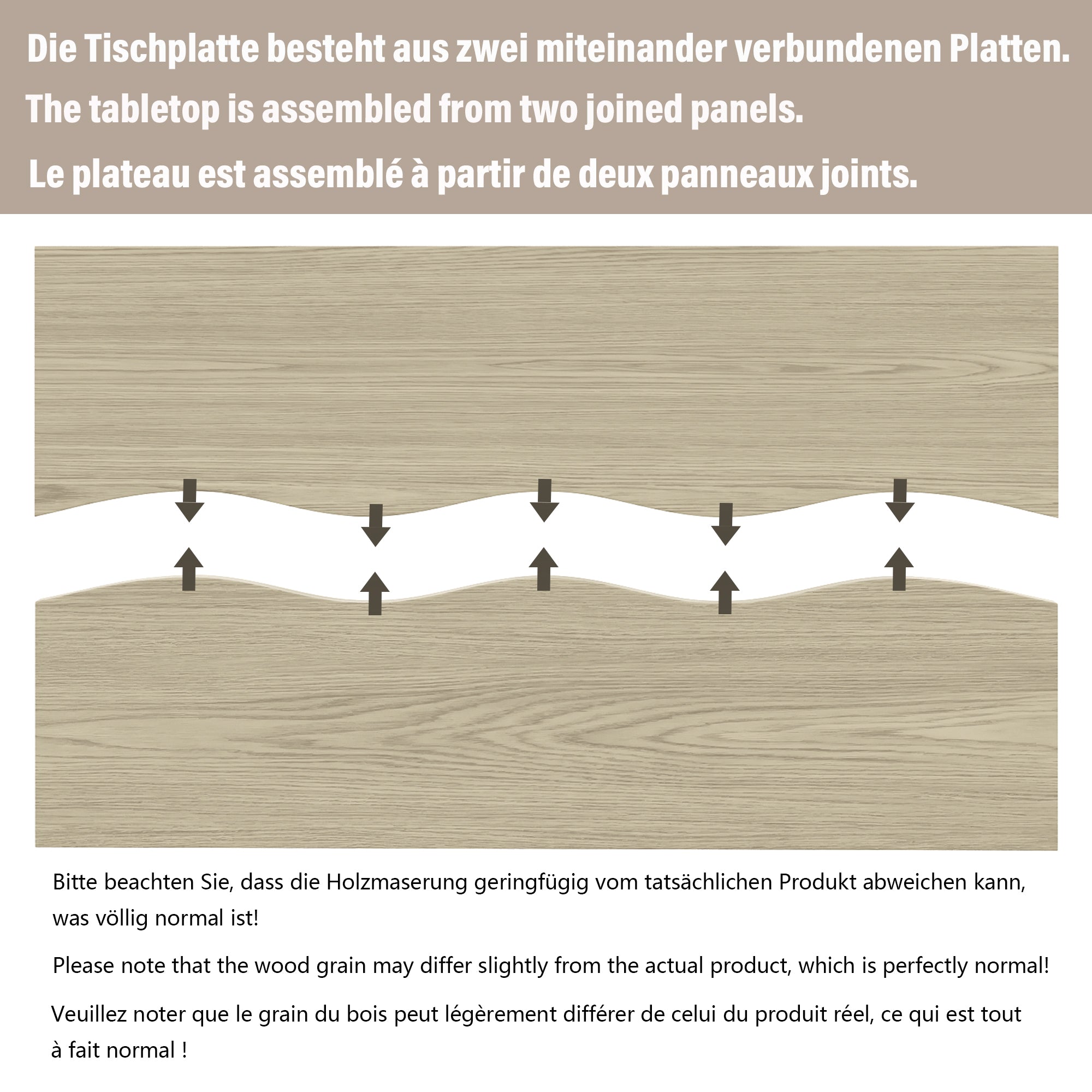 Logidon eettafel 160x80 cm industriële houtlook, metalen frame