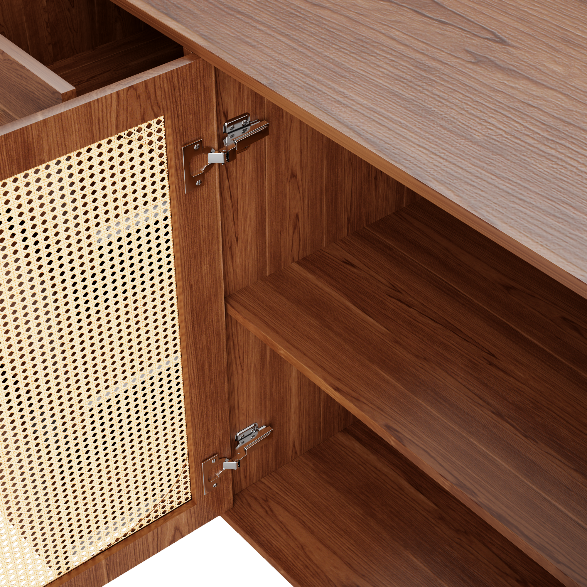 Logidon Rotan Dressoir Bruin 160x40x90 cm met Lade