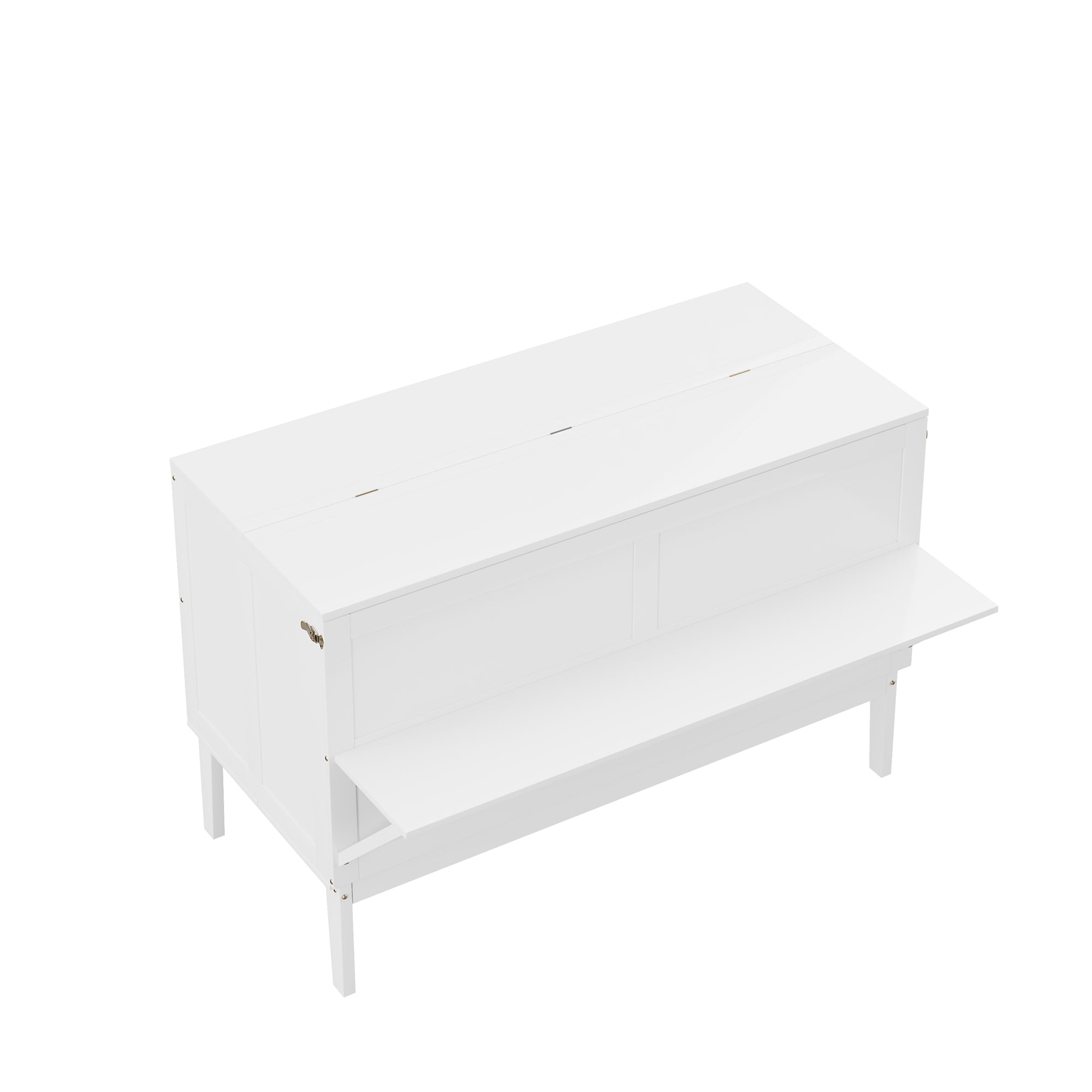 Logidon Murphy Bed 140x200 cm Verticaal Opklapbed met lattenbodem Wit