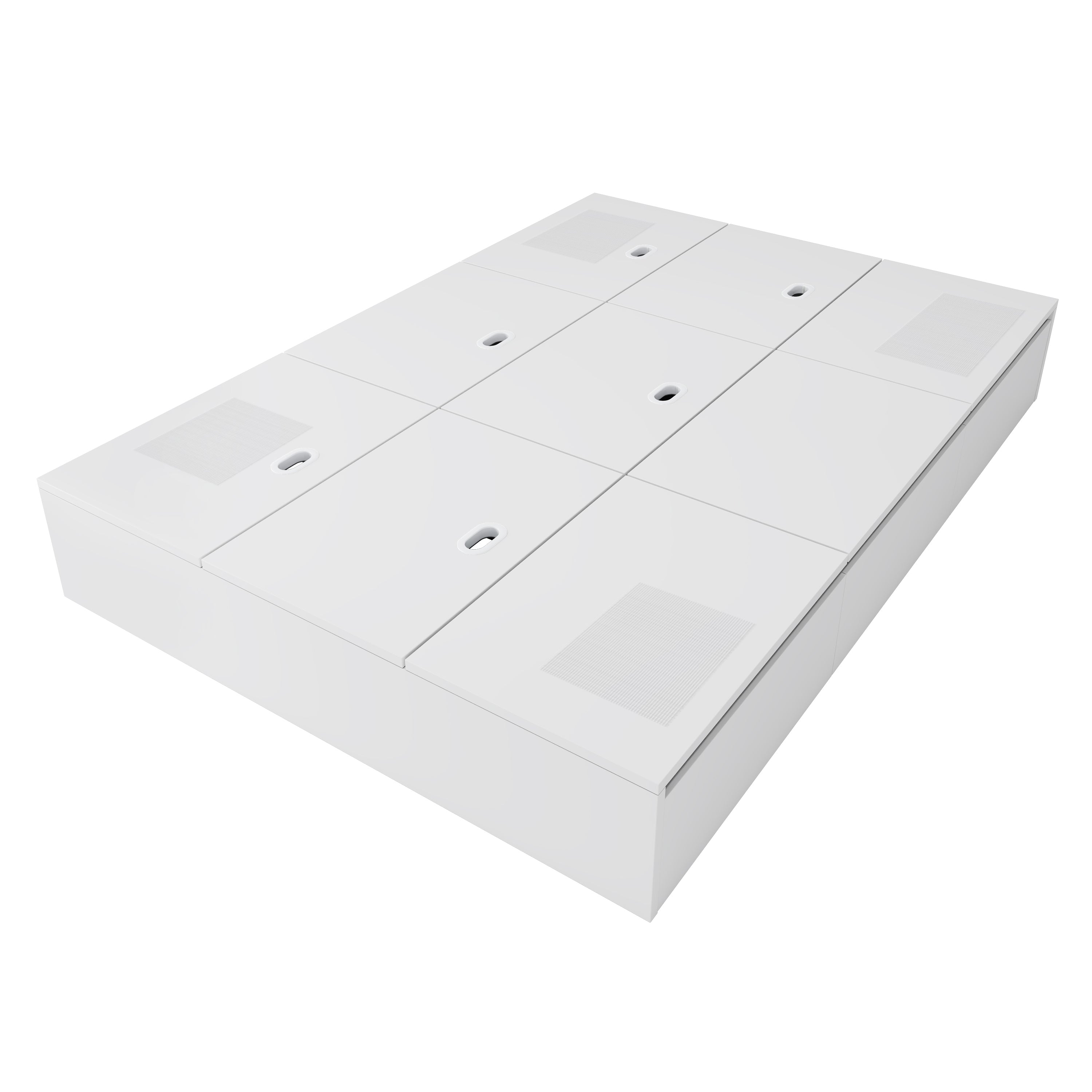 Logidon opbergbed 140x200 cm wit palletbed met opbergruimte