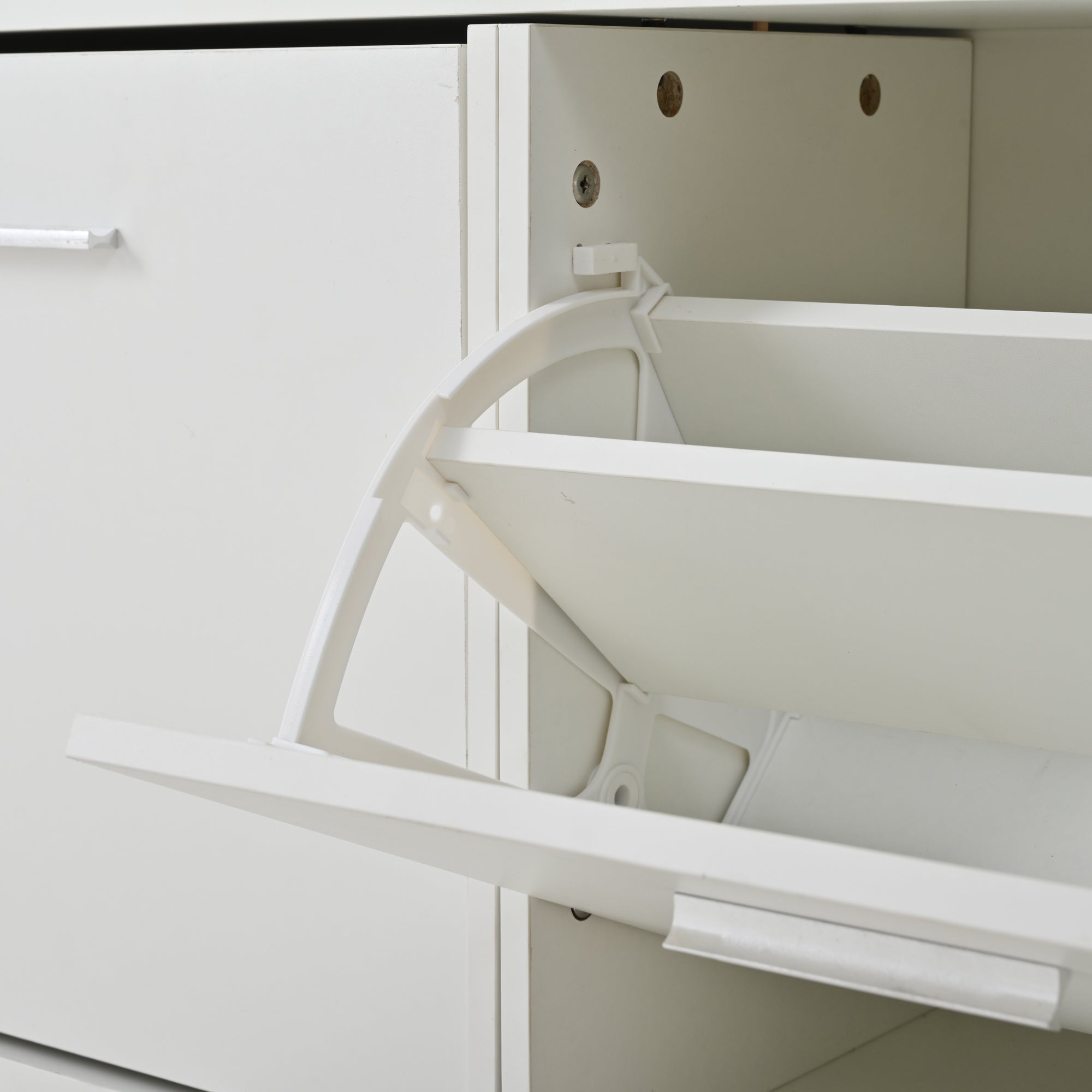 Logidon kledingkastset 4-delige spiegel schoenenkast wit 90x30x41,5 cm