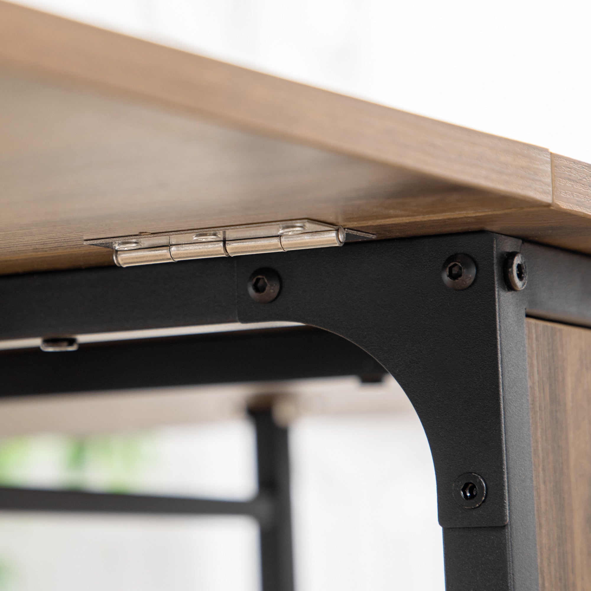 Logidon opklapbare eettafel mobiel voor 6 personen 130x80 cm lichtbruin