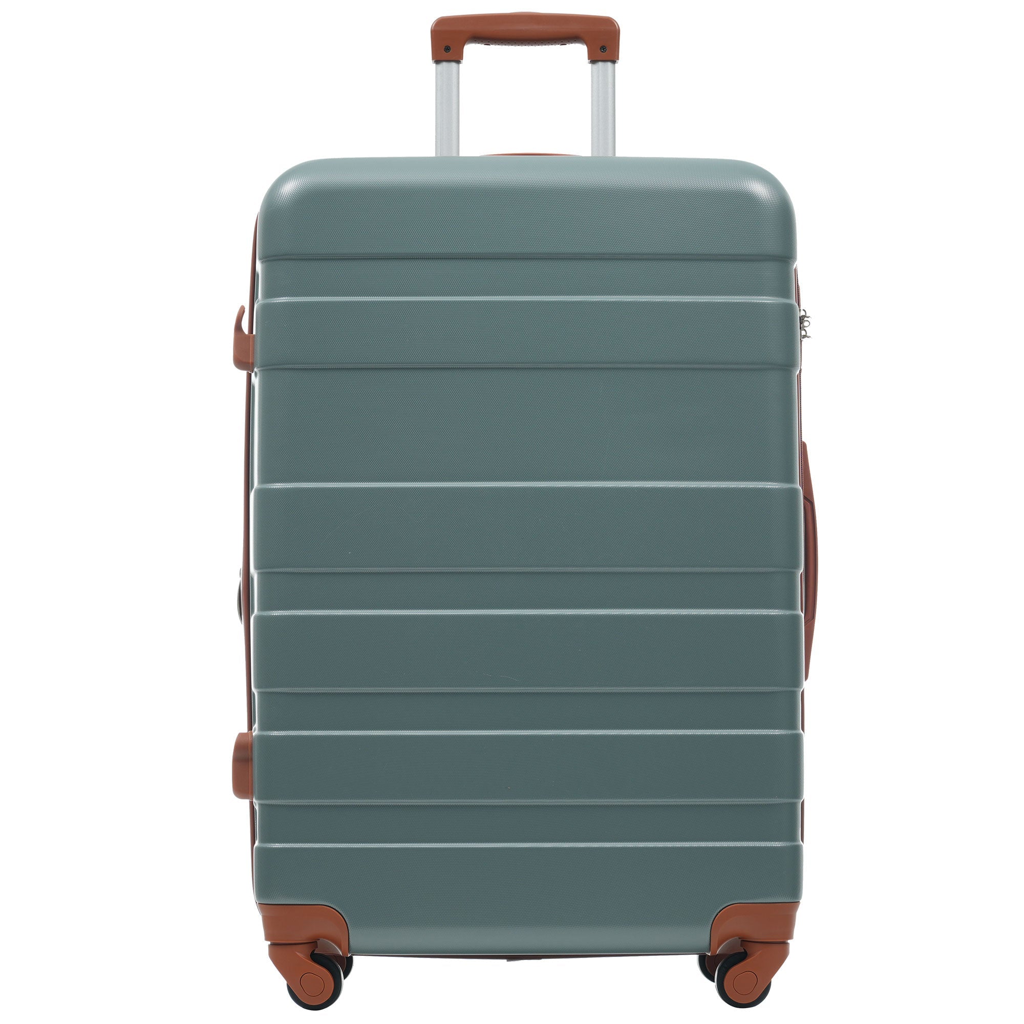 Logidon Hardshell Koffer 28 Inch Donkergroen Bruin TSA 4 Wielen