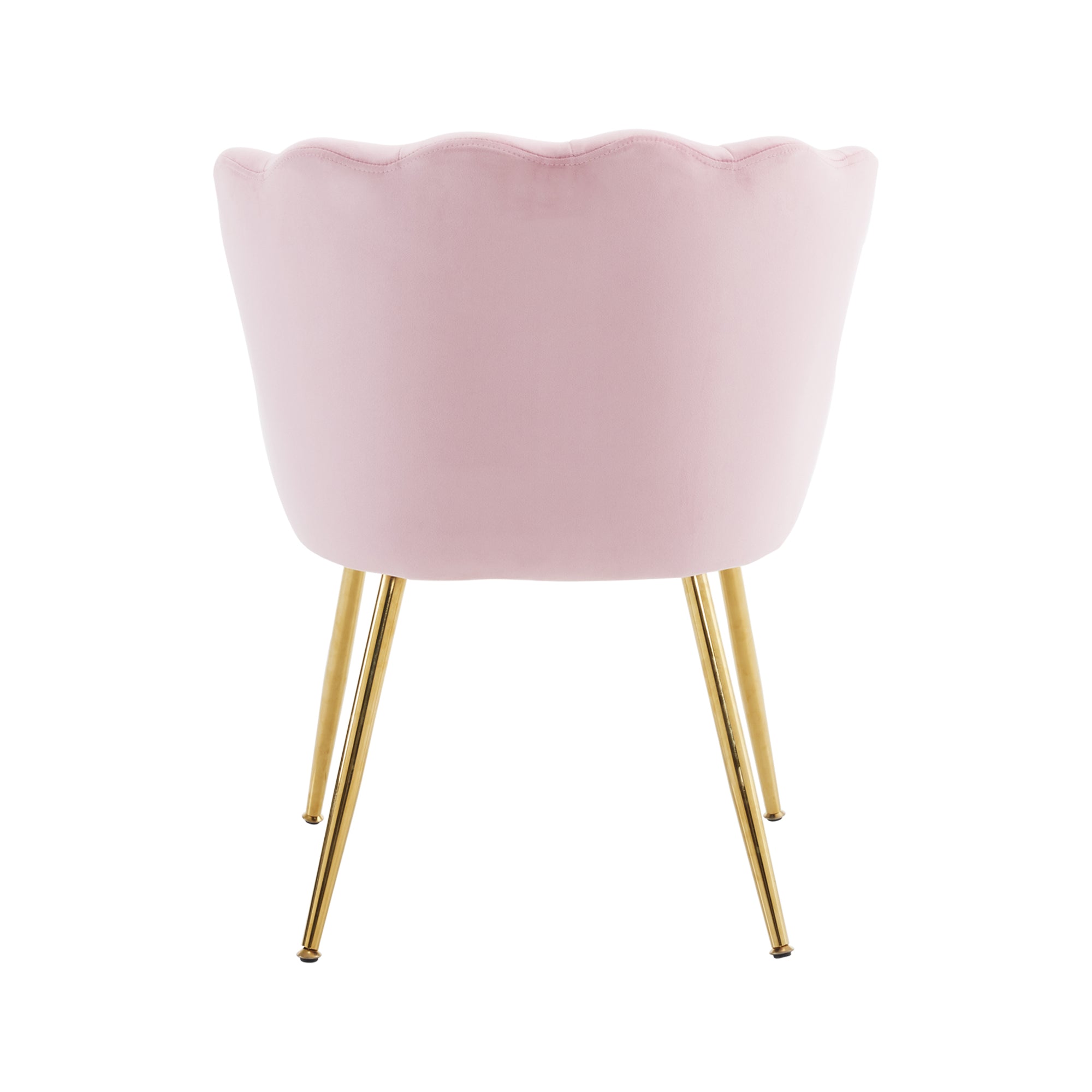 Logidon moderne roze fluwelen fauteuil met bloemblaadjesrugleuning