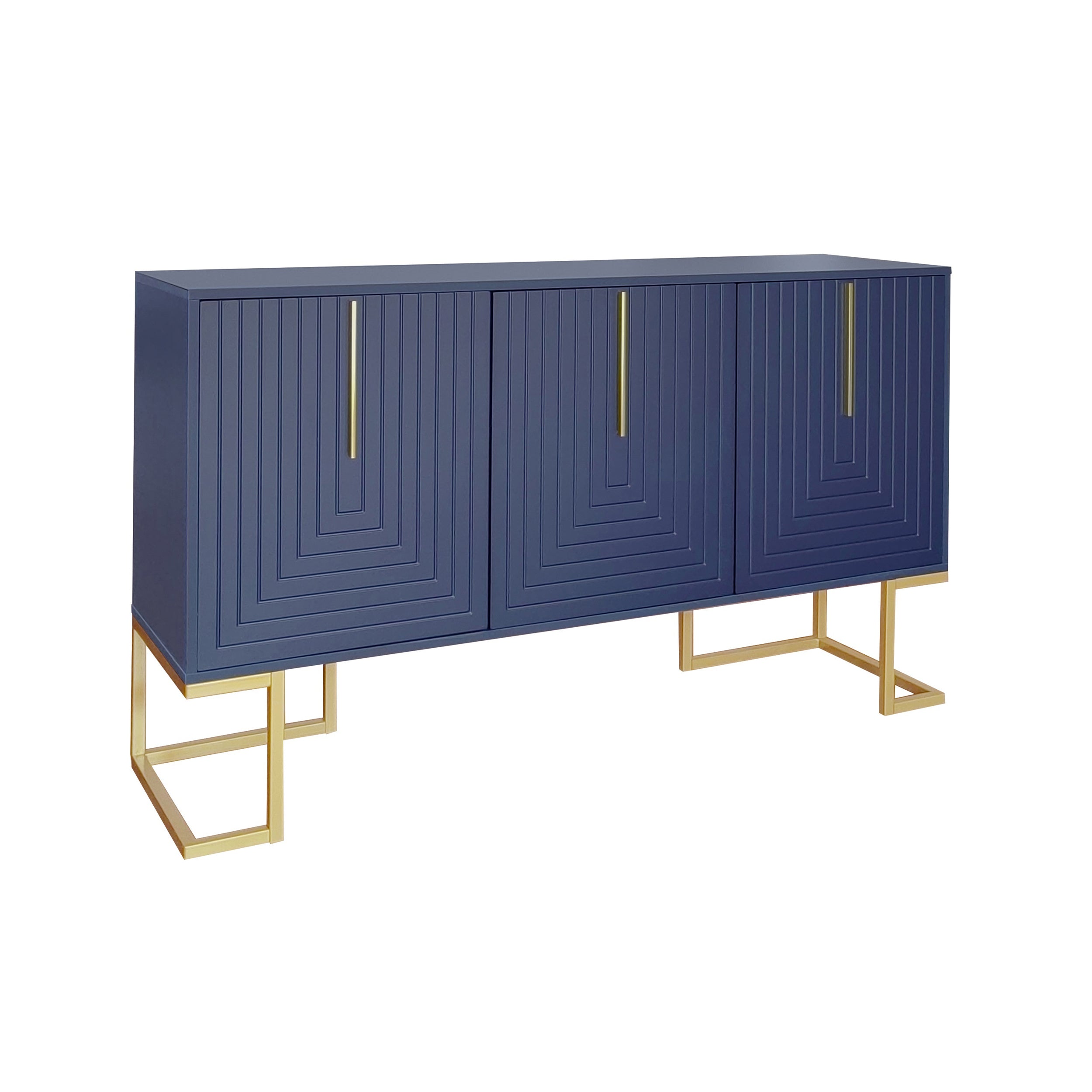 Logidon marineblauw dressoir met 3 deuren en verstelbare planken