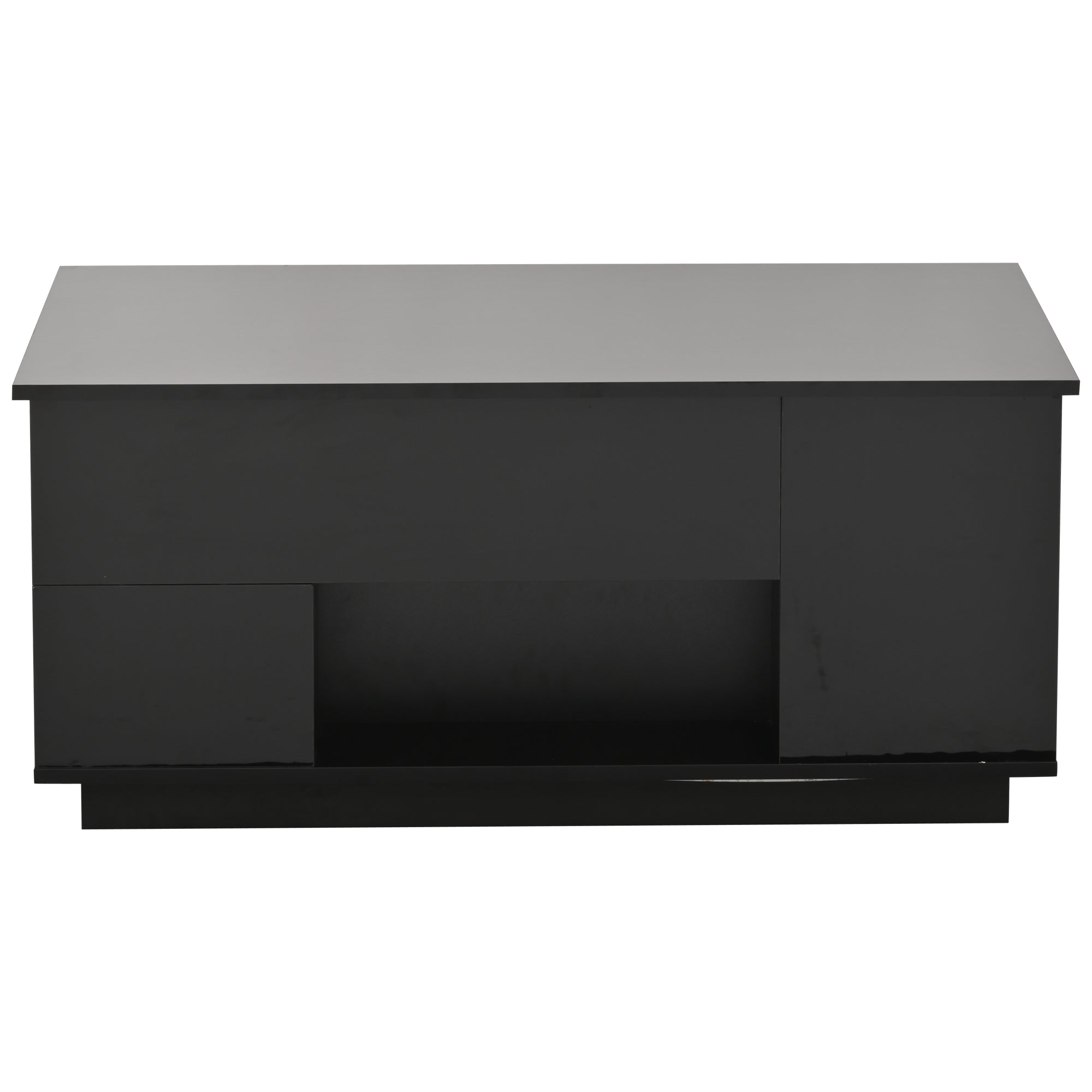 Logidon 4-in-1 in hoogte verstelbare salontafel zwart 100x50x45 cm LED