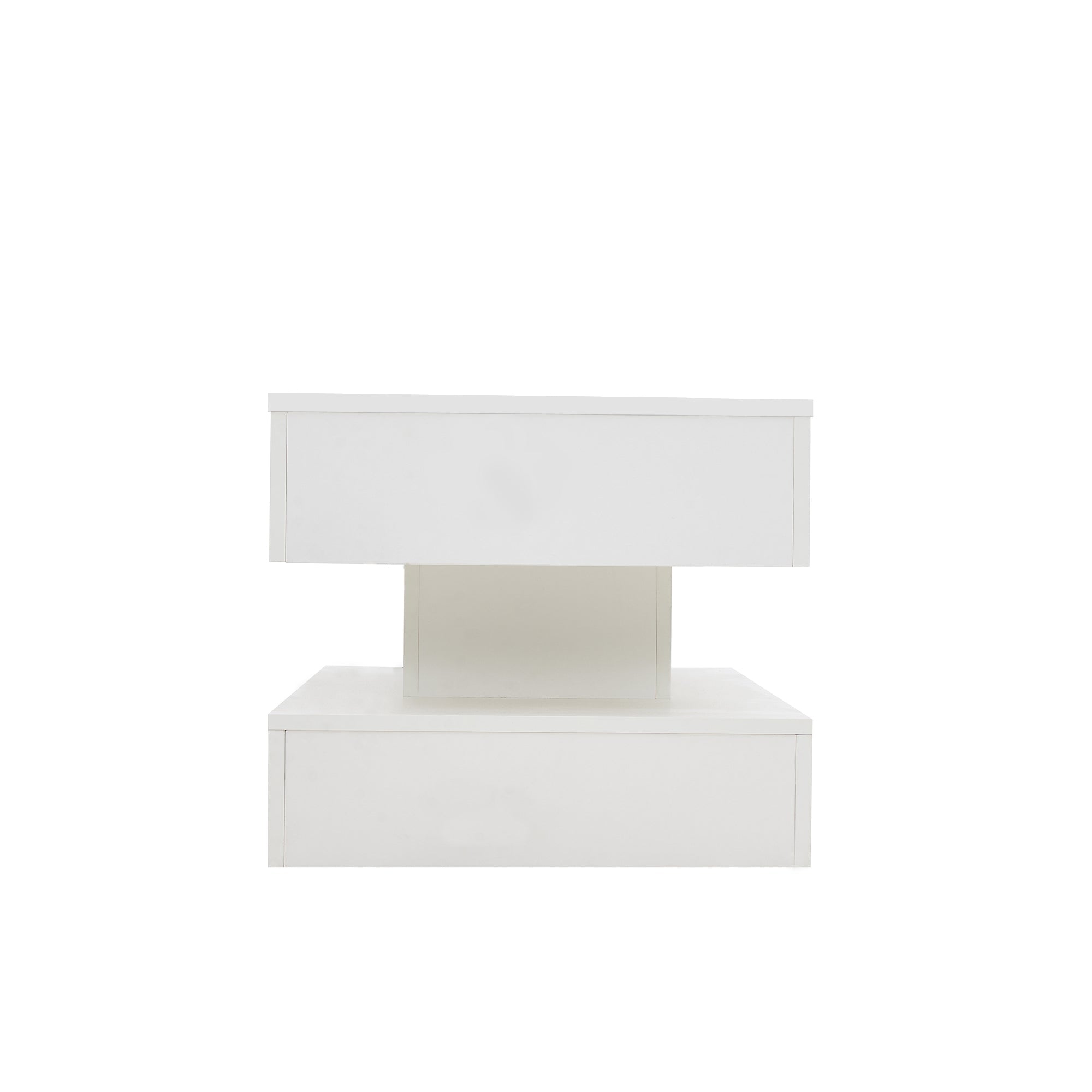 Logidon salontafel LED-verlichting en opbergruimte wit 100x50 cm