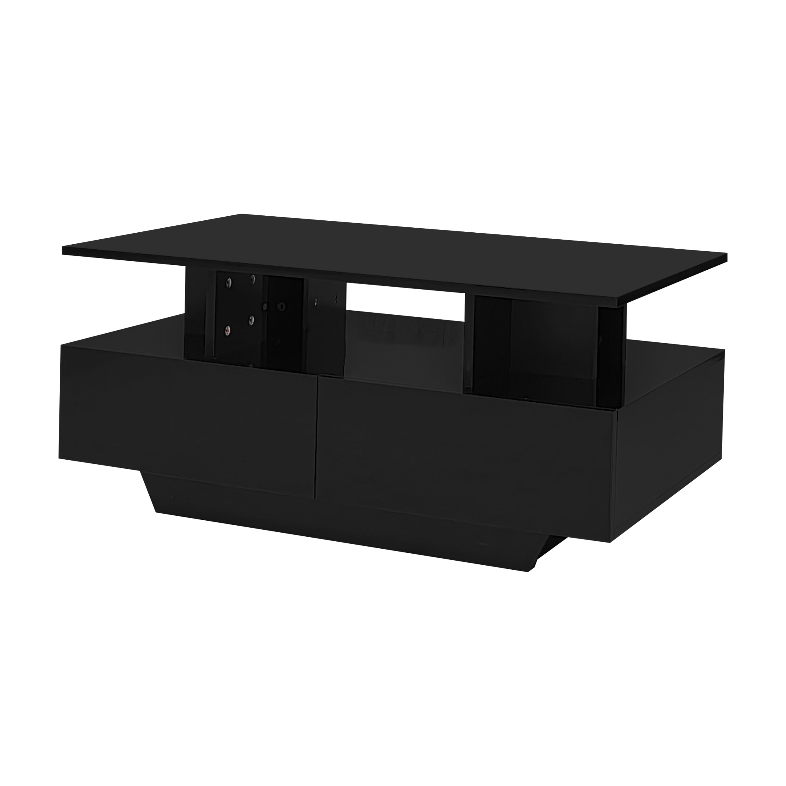 Logidon LED-verlichting salontafel met 2 lades 90x55x41 cm