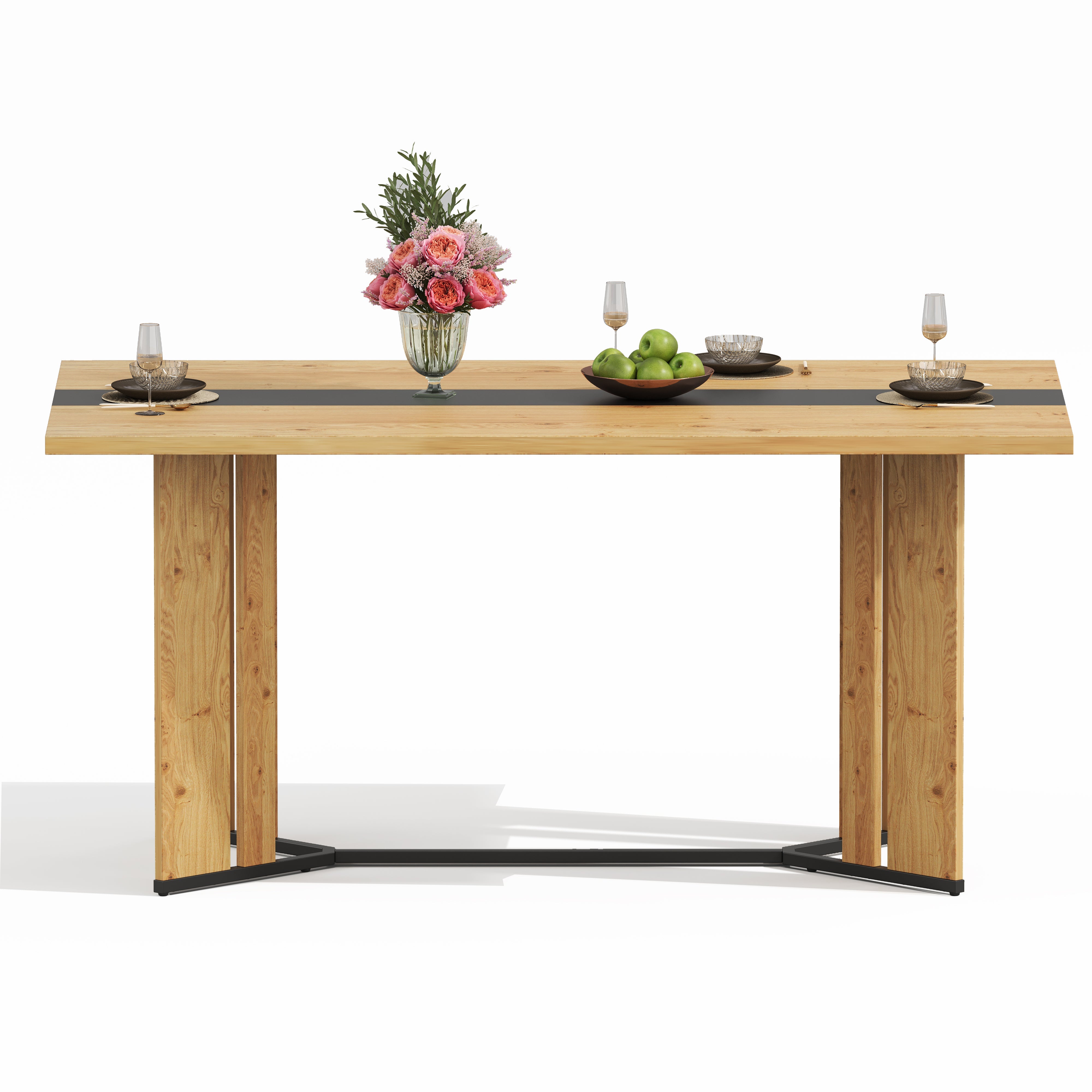 Logidon eettafel 150x80 cm Scandinavisch hout eikenlook waterdicht