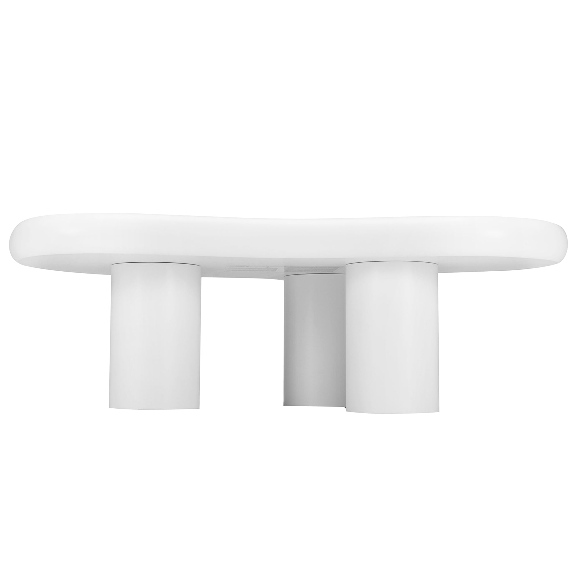 Logidon wolkvormige salontafel wit 97x67x32 cm MDF gelakt oppervlak
