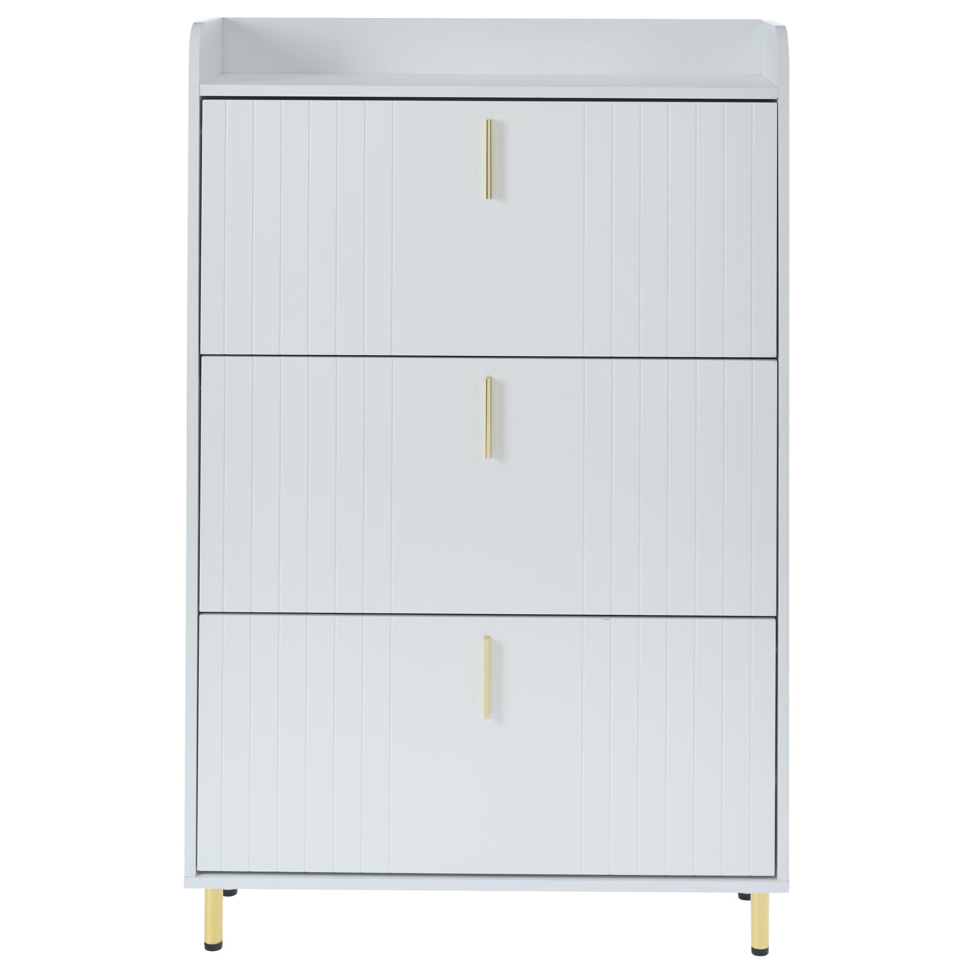 Logidon schoenenkast wit 3 kleppen, 6 vakken, 80x23x123 cm