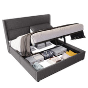Logidon gestoffeerd bed 180x200cm verstelbare hoofdsteunen met opbergruimte