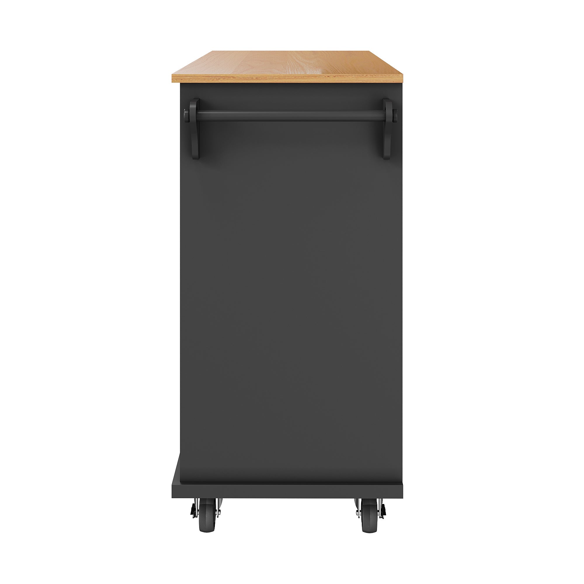 Logidon Restauratiewagen Zwart 134x46x92 cm Mobiel DualUse Design