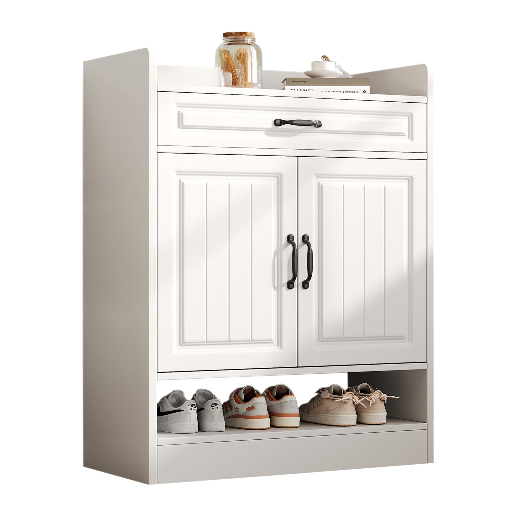 Logidon shoe cabinet white 75x36x95.5 cm with adjustable shelves