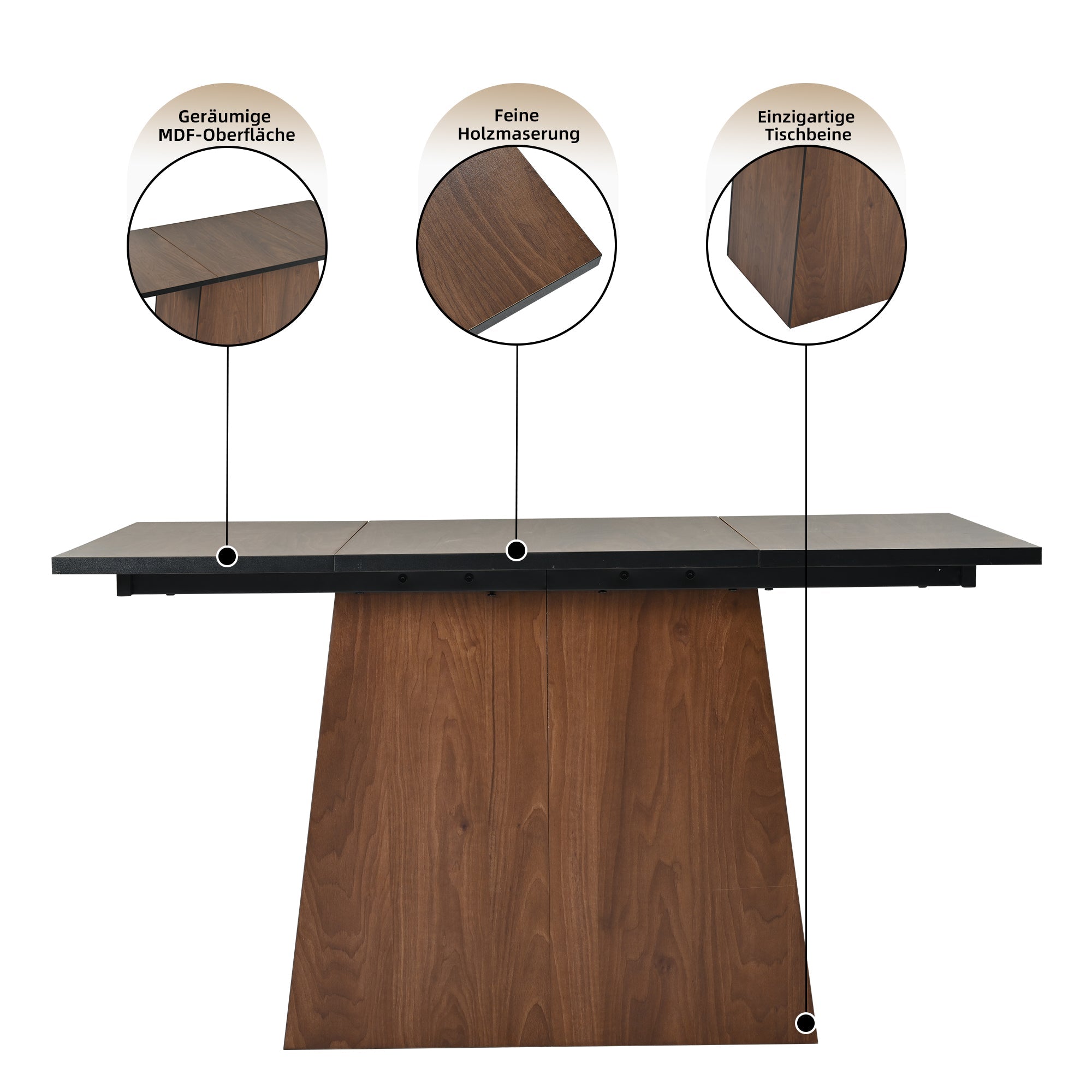Logidon eettafelset 5-delig 138,5 x 80 cm met grijs fluwelen stoelen