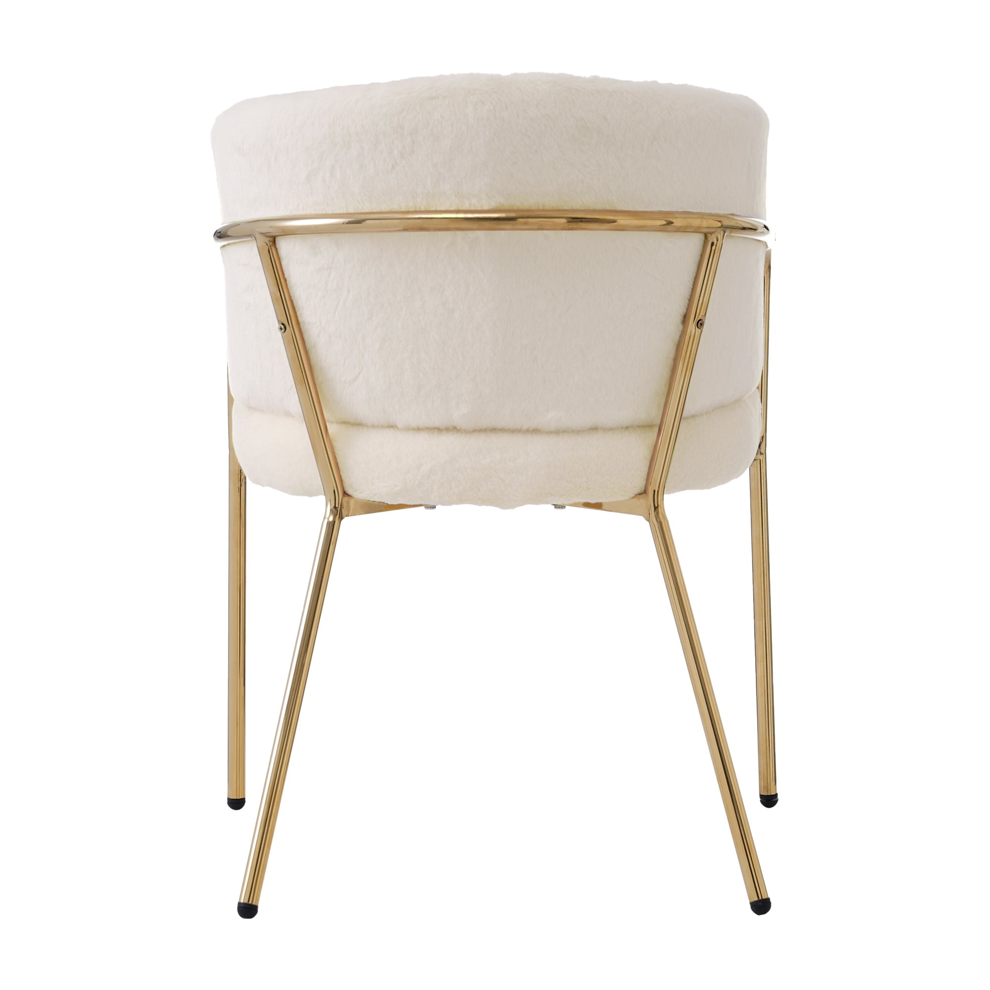 Logidon dining chair beige velvet look with gold metal legs